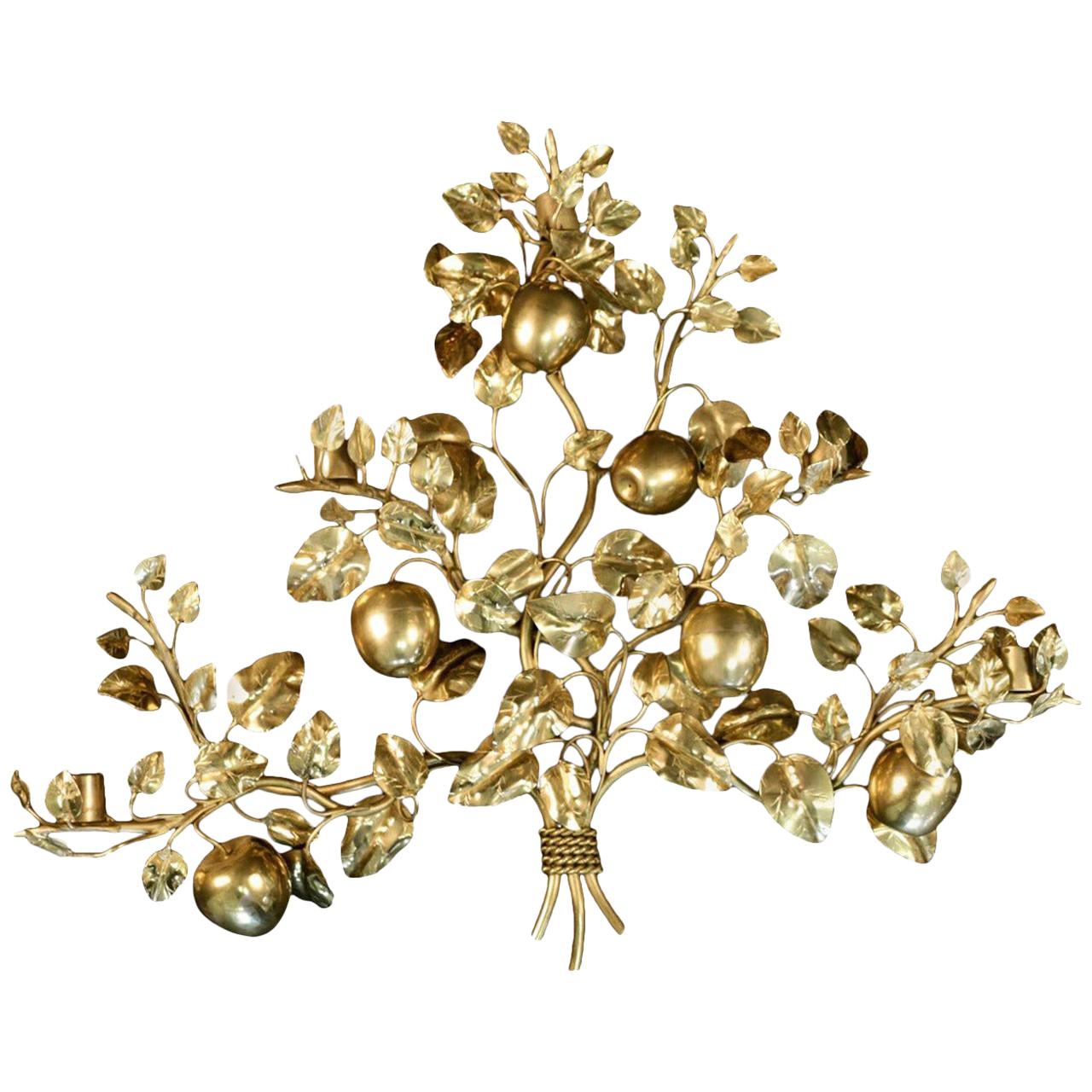 1970s Bronze Sconce "The Eden Garden" Tree' by Maison Roche For Sale