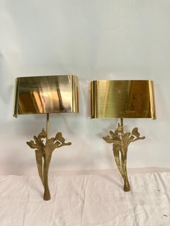 1970's bronze sconces by Maison Charles