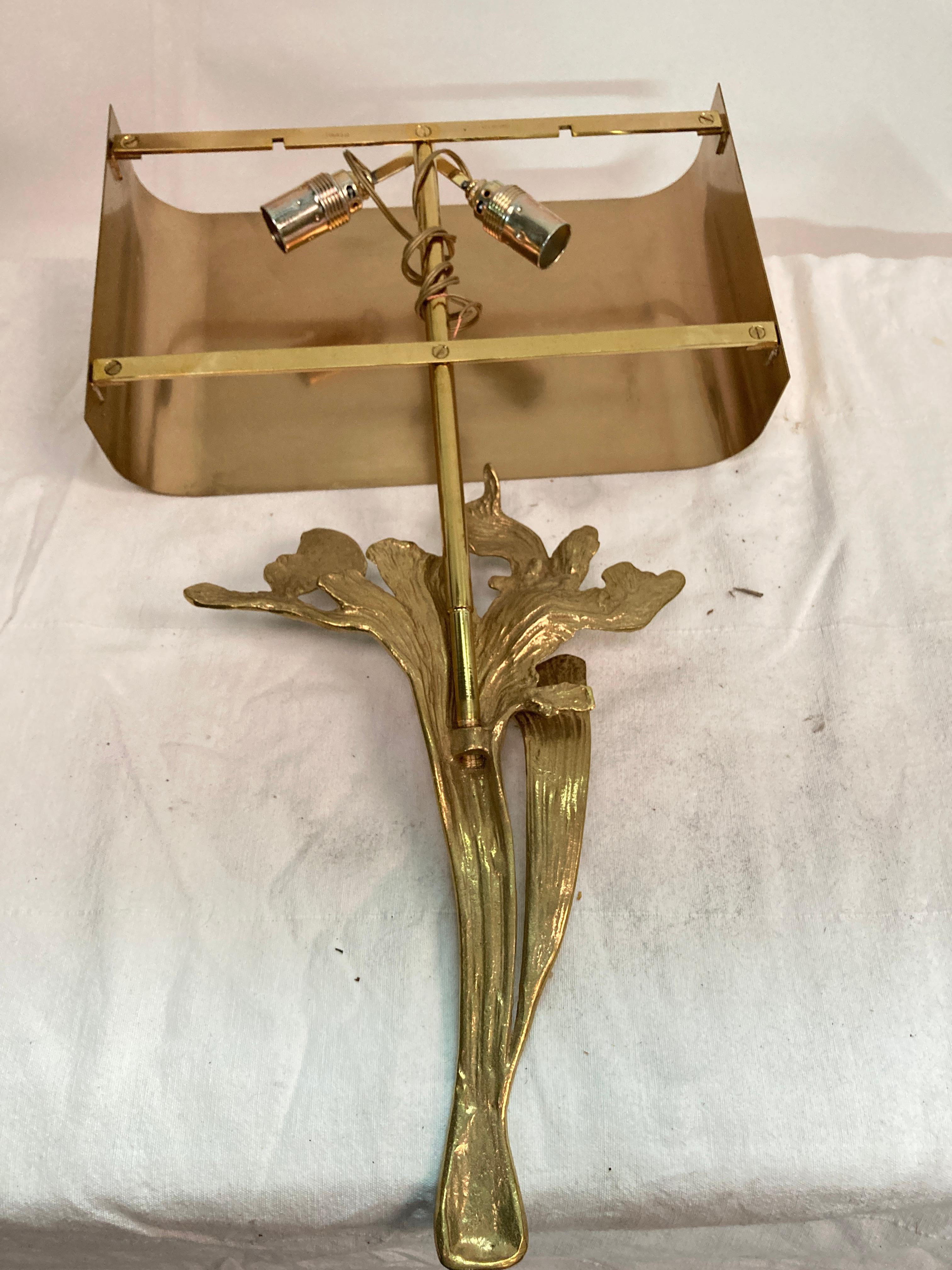 1970's bronze sconces by Maison Charles For Sale 3