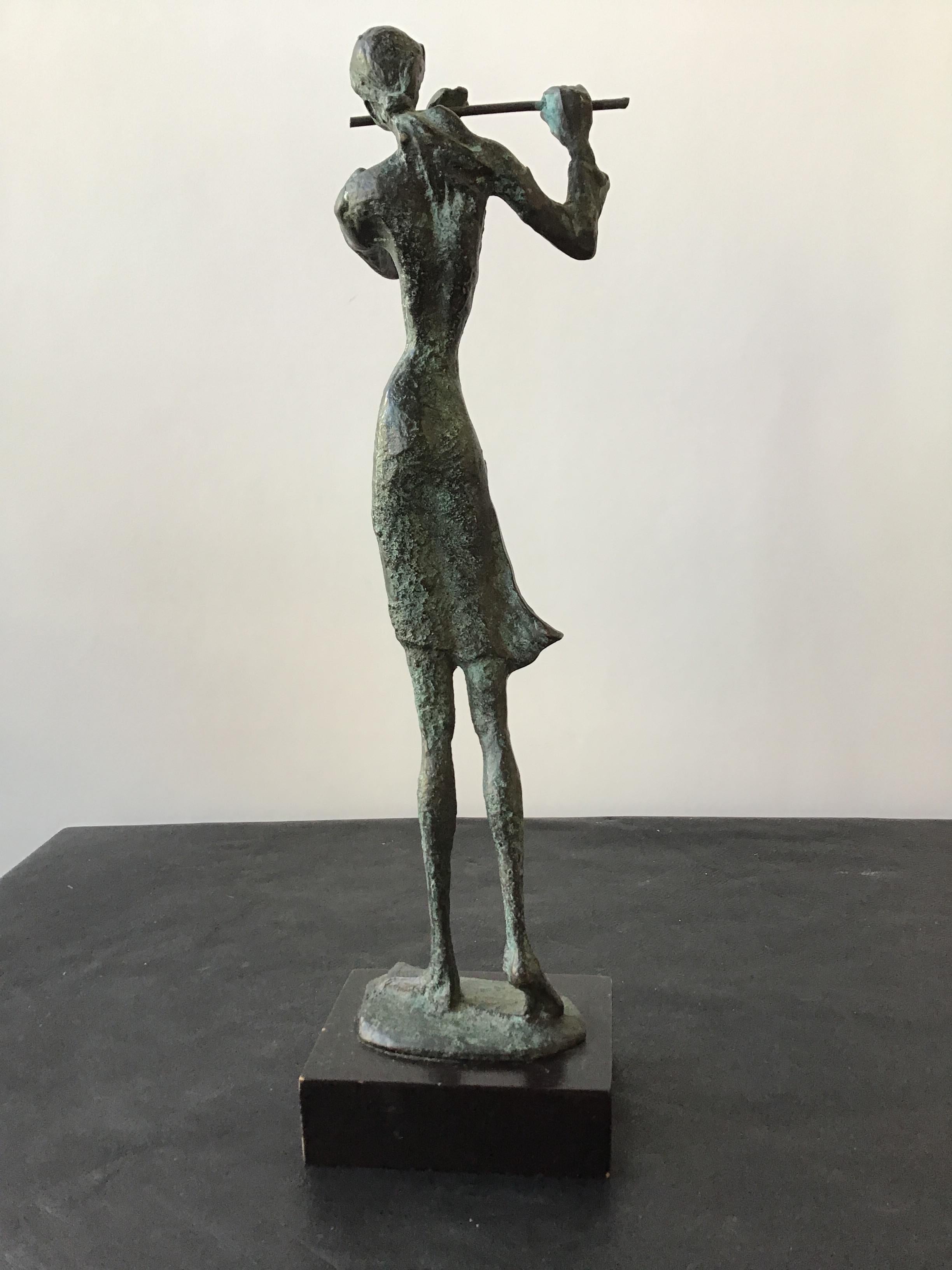 1970s Bronze Sculpture of a Female Flutist For Sale at 1stDibs rotterdam statue black woman