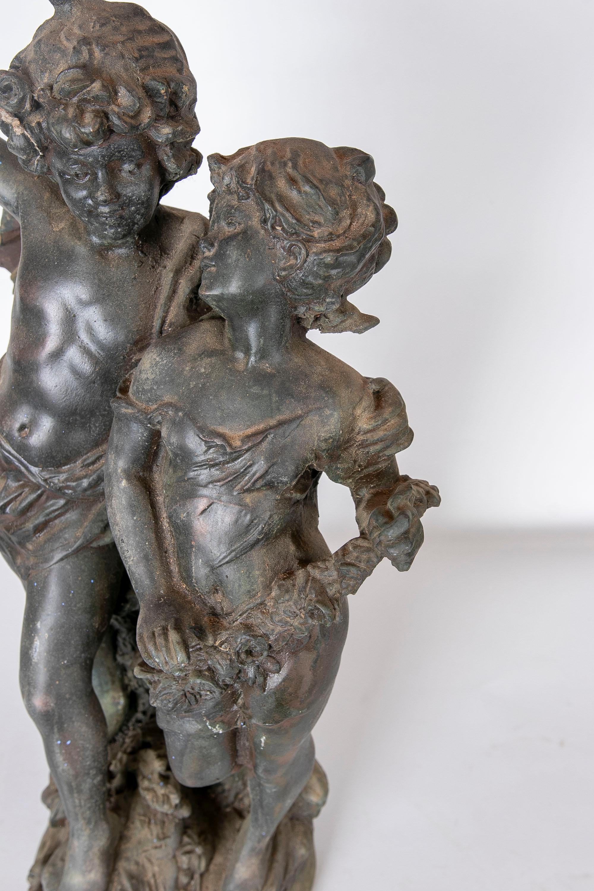 1970s Bronze Sculpture of Dancing Children  For Sale 1