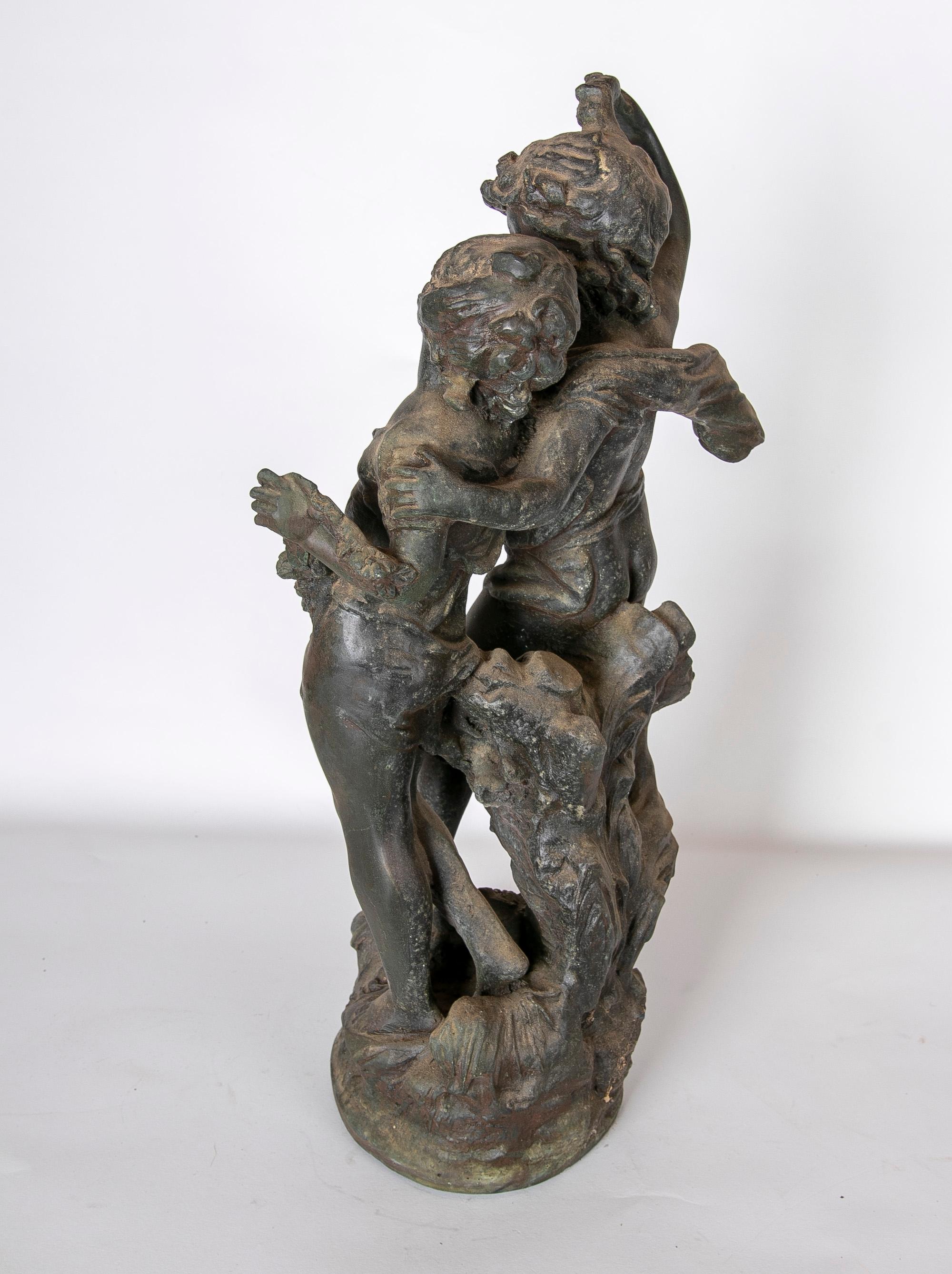 1970s Bronze Sculpture of Dancing Children  For Sale 4