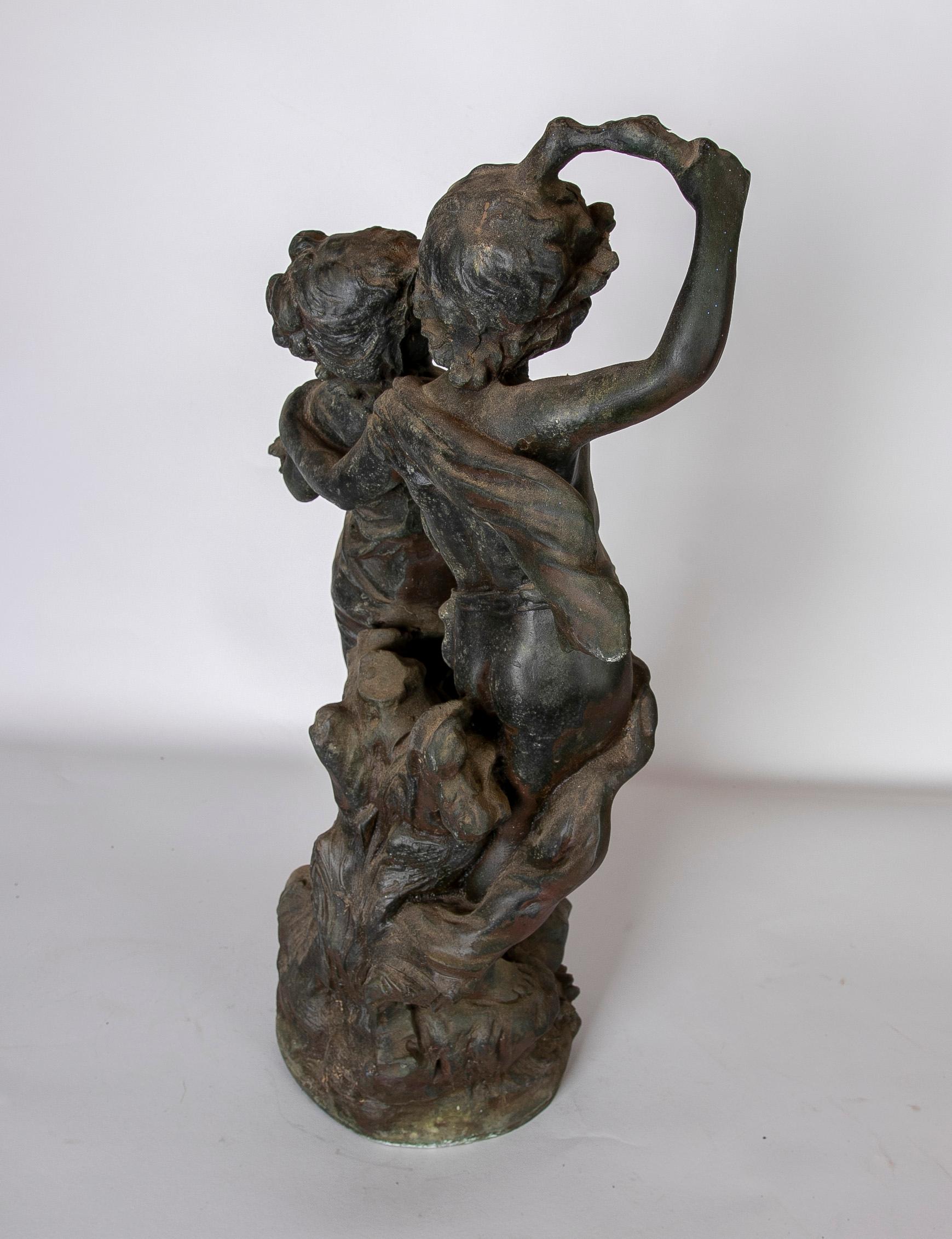 1970s Bronze Sculpture of Dancing Children  For Sale 5