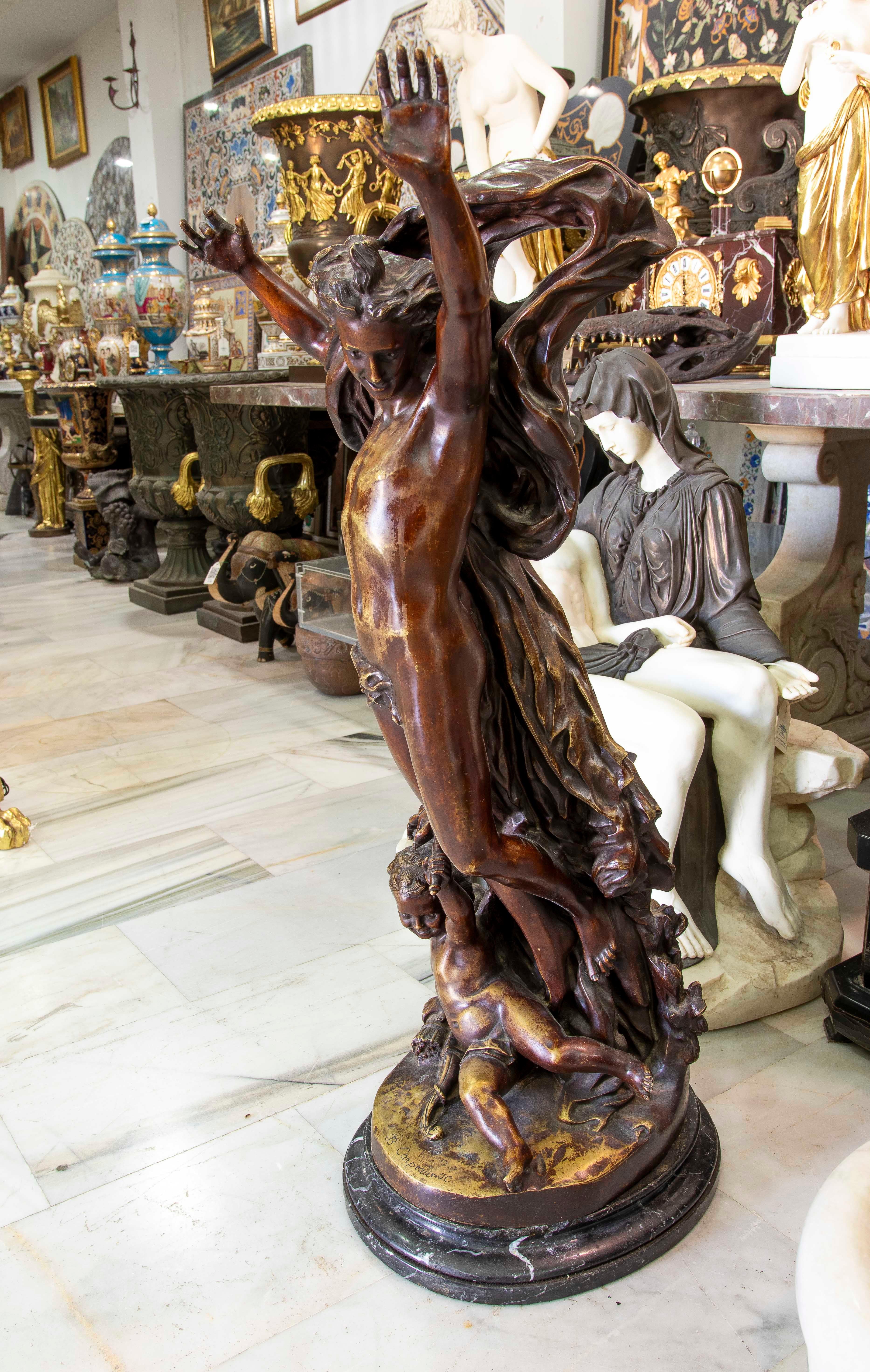 XX secolo Scultura in bronzo degli anni '70 firmata 