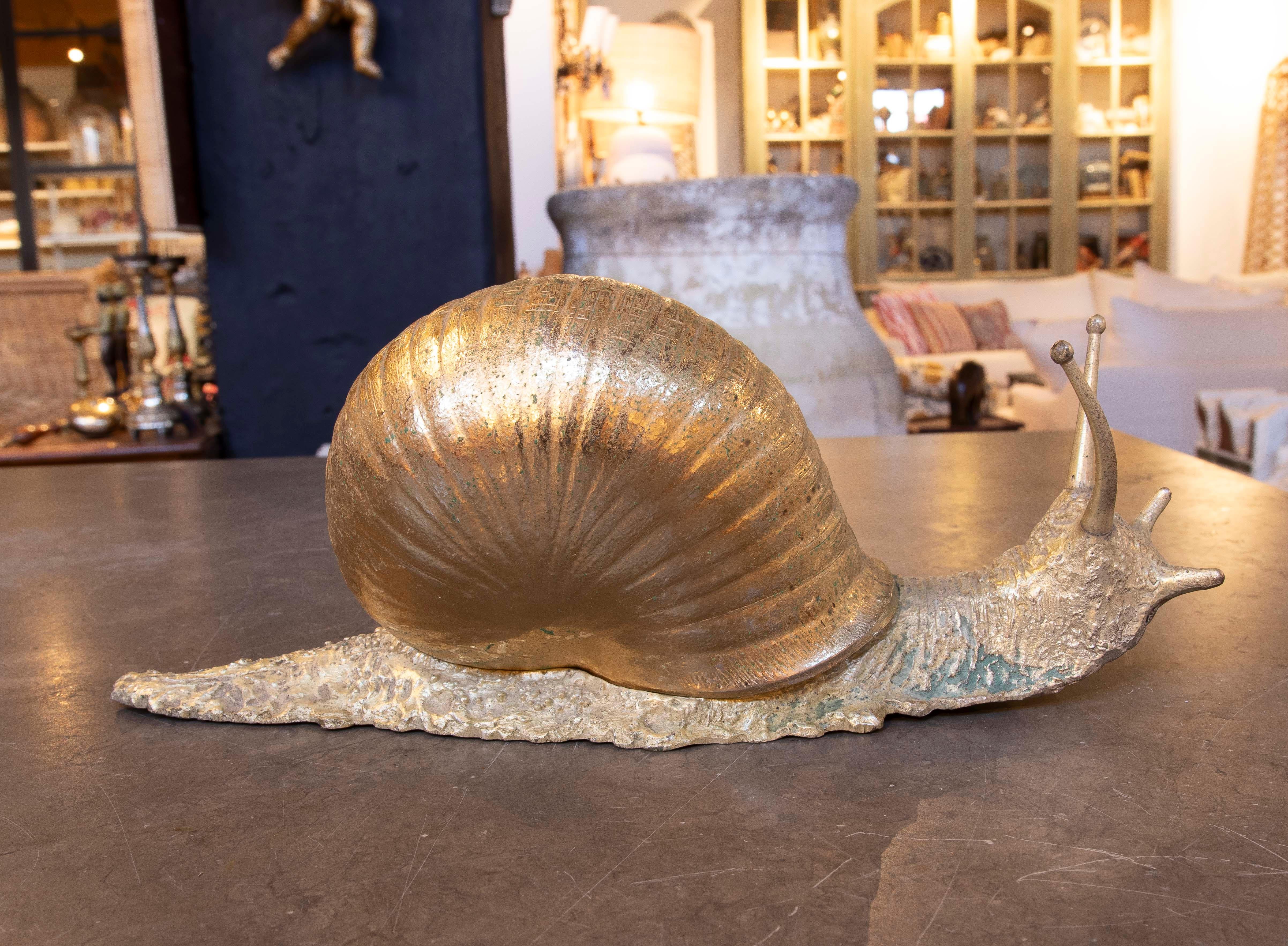 20th Century 1970s Bronze Snail Table Sculpture