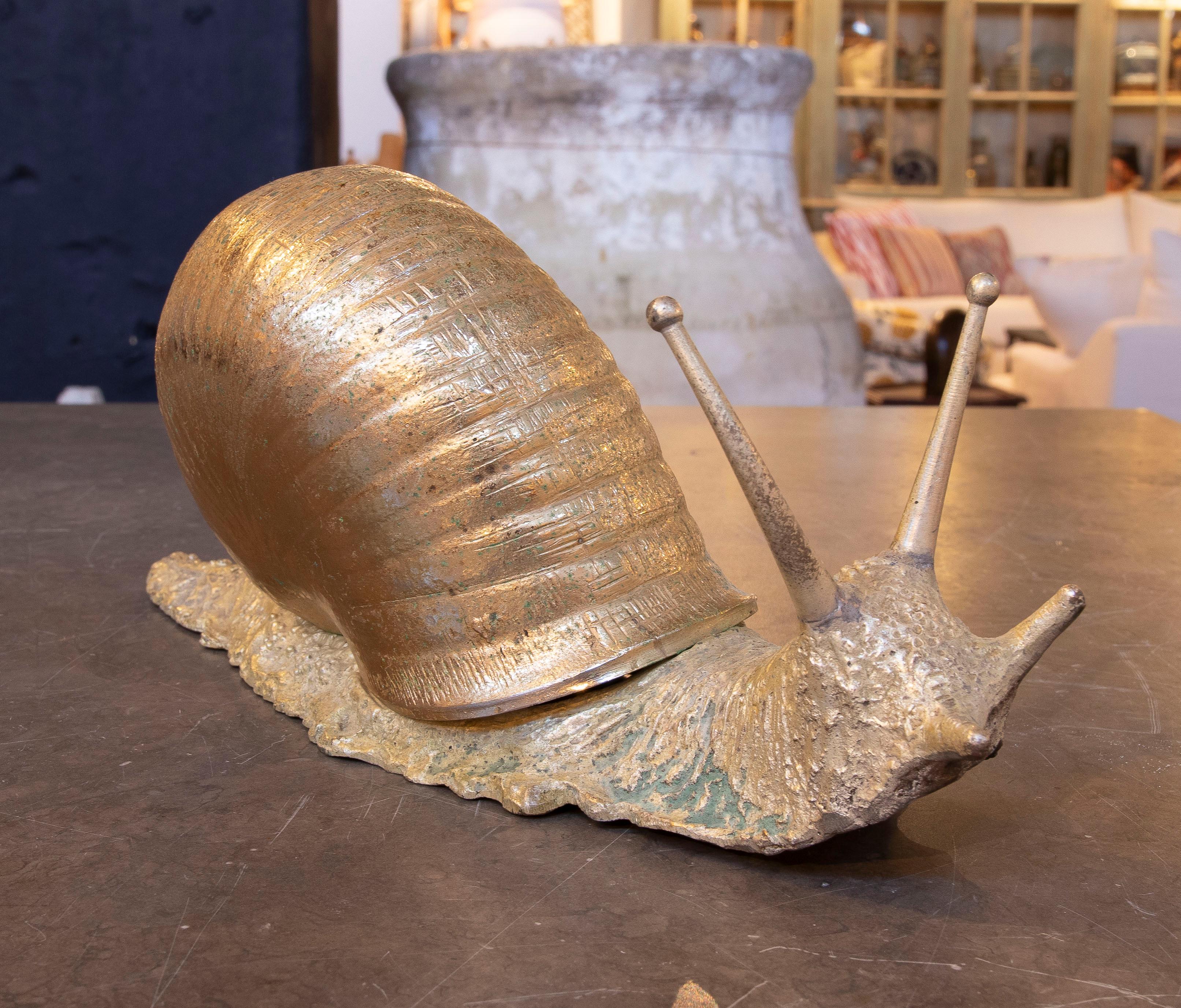 1970s Bronze Snail Table Sculpture 1