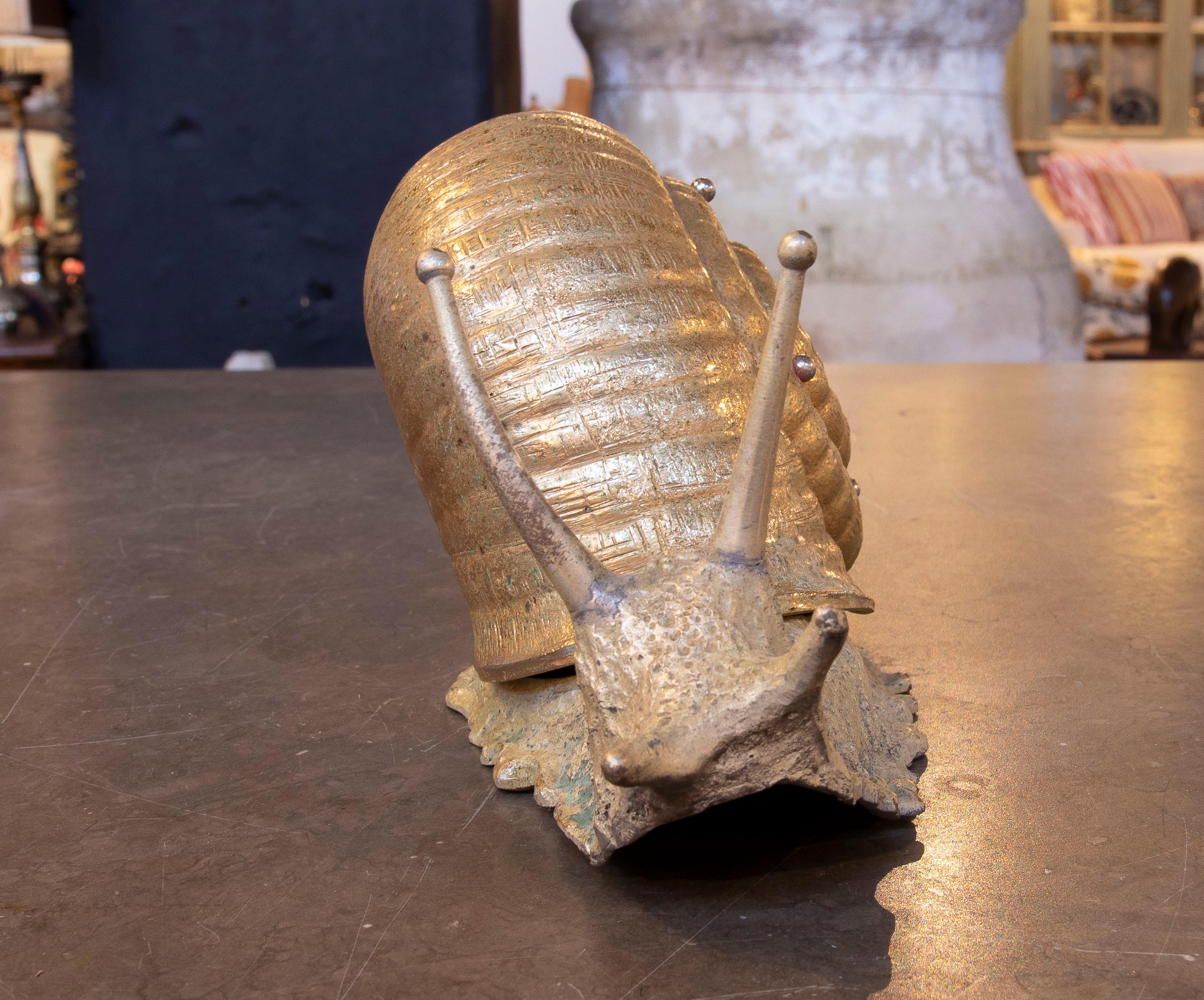 1970s Bronze Snail Table Sculpture 2