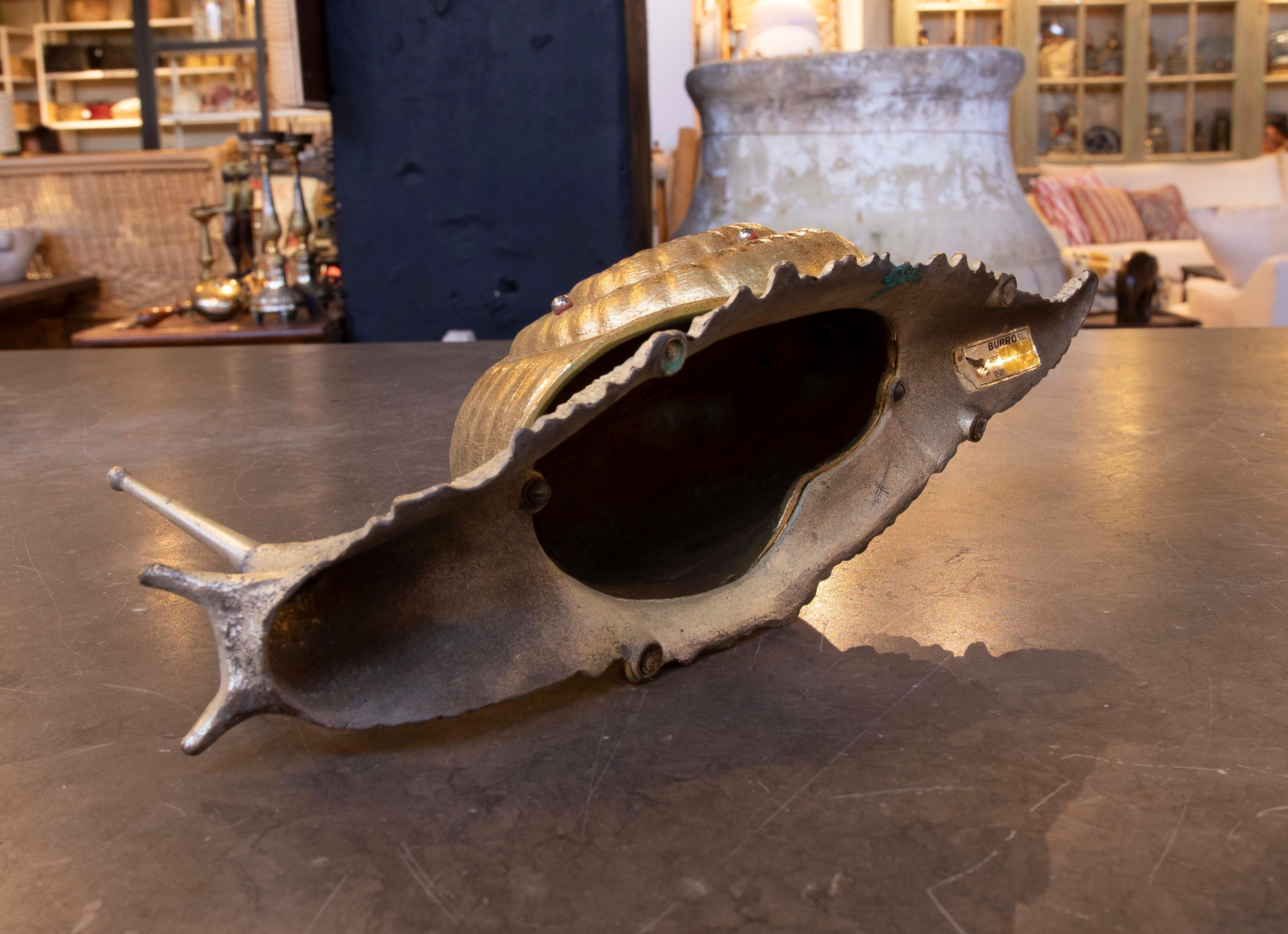 1970s Bronze Snail Table Sculpture 3