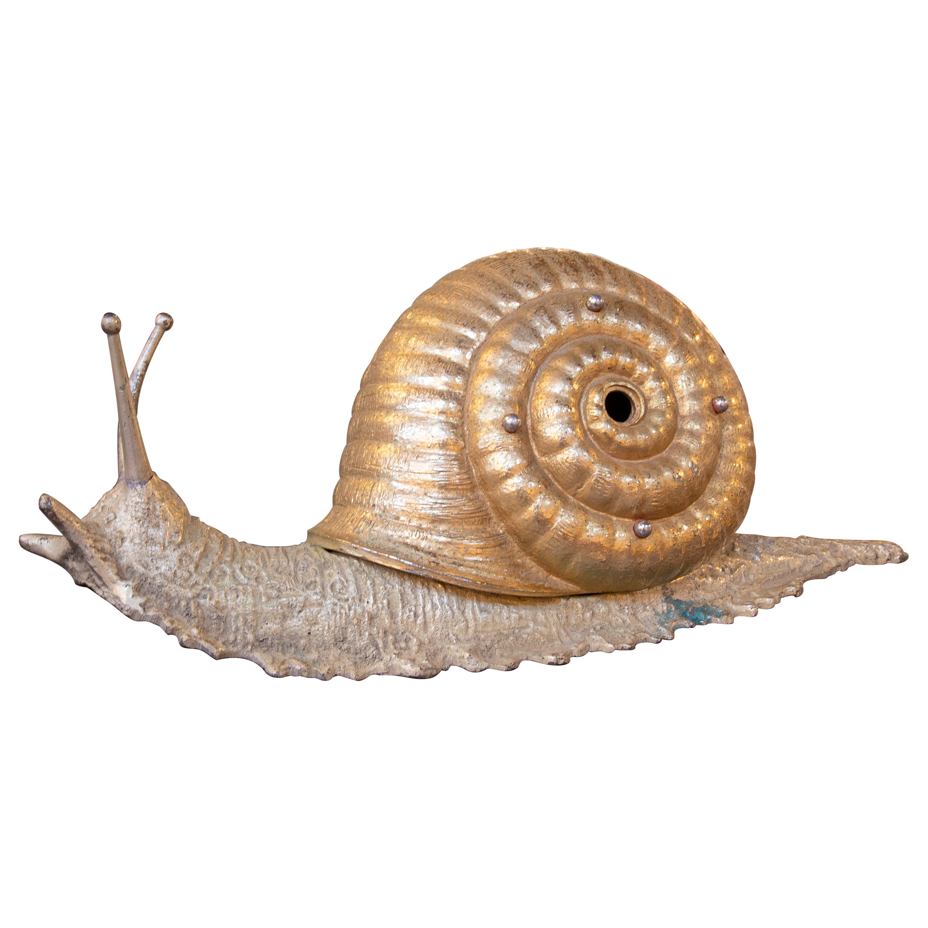1970s Bronze Snail Table Sculpture