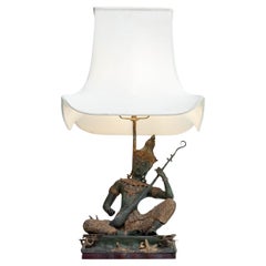 1970s Bronze Thai-Inspired Table Lamp