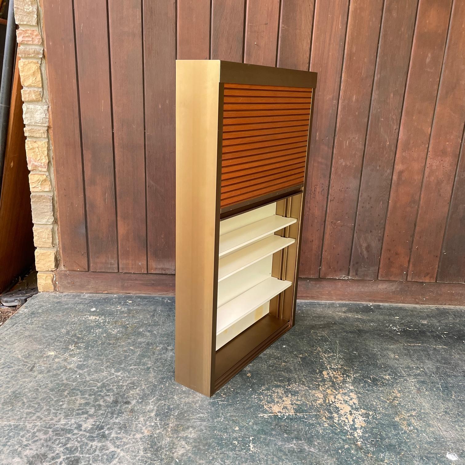 vintage tambour cabinet