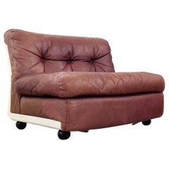 1970er Brown Leder Amanta Lounge Chair Mario Bellini C&B Italia  (Ein Paar ist verfügbar!)