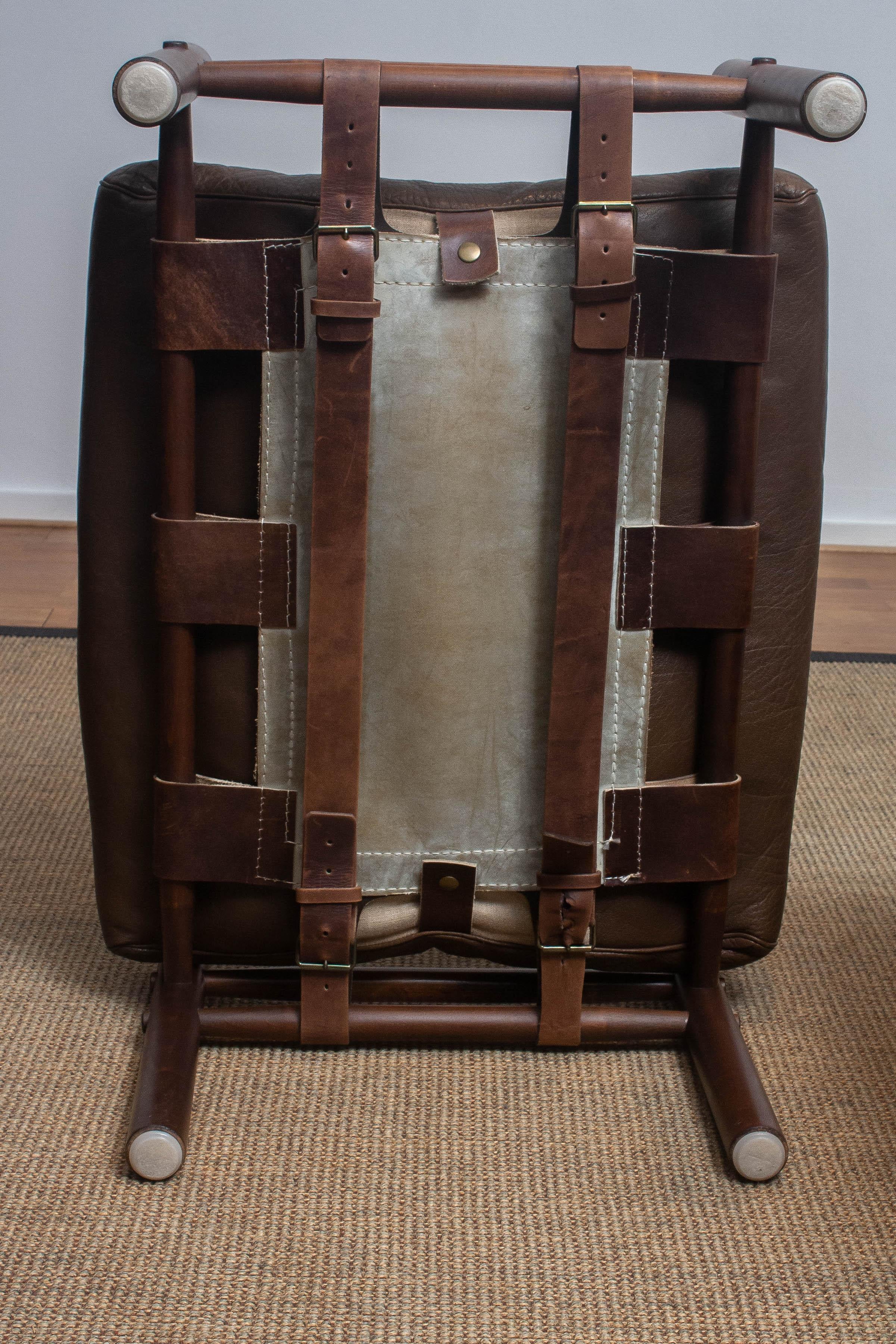 1970s, Brown Leather Chair 