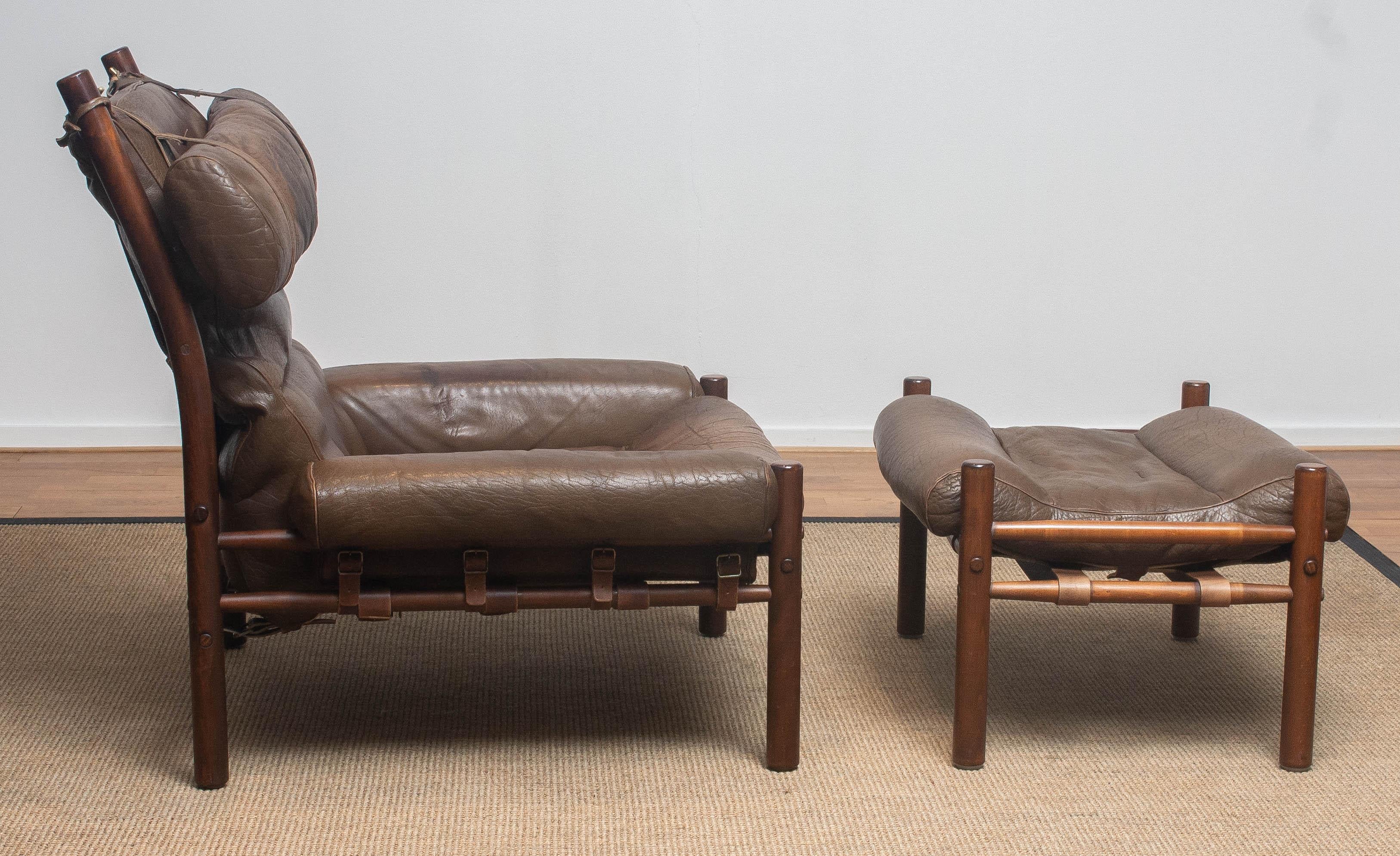 1970s, Brown Leather Chair 