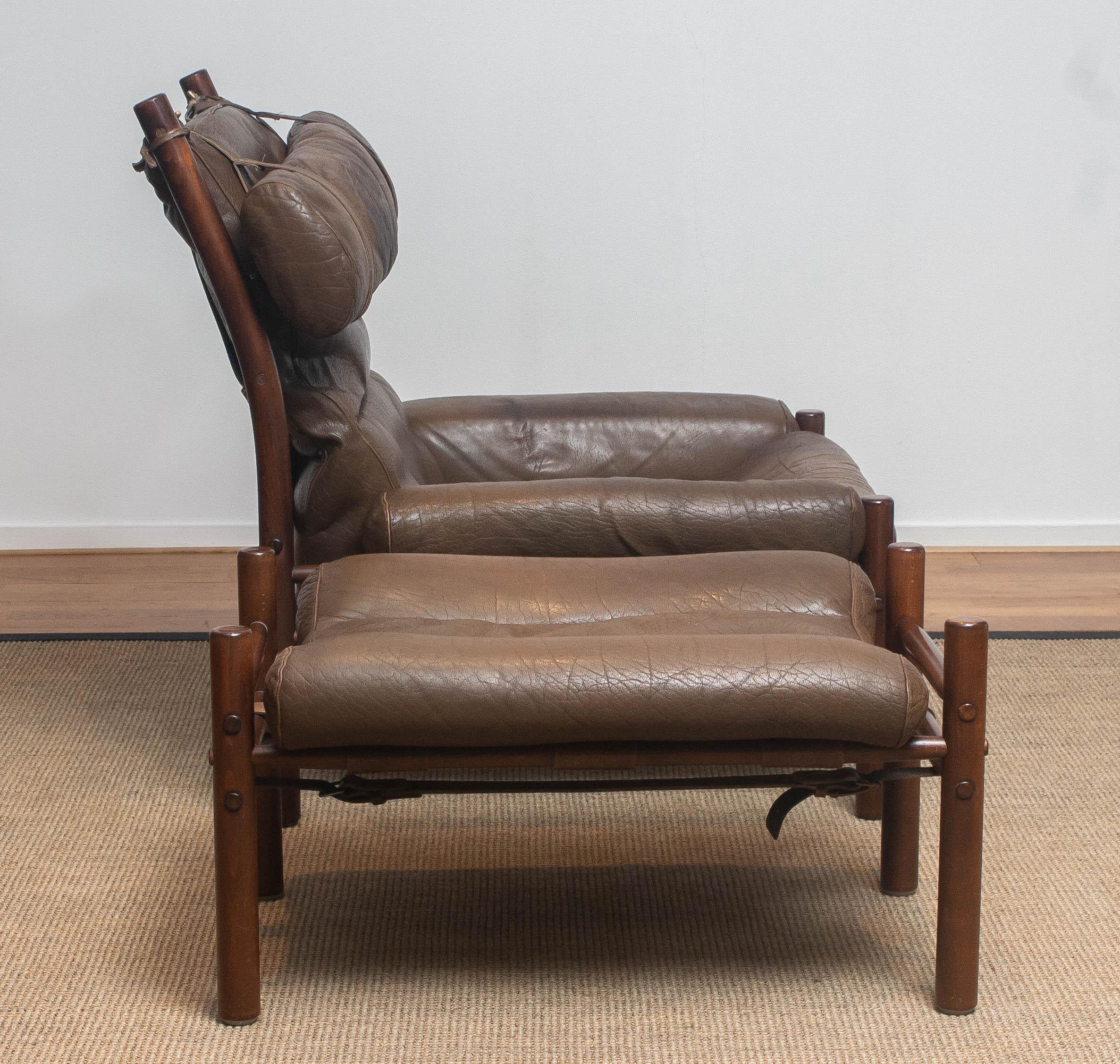 1970s, Brown Leather Chair 