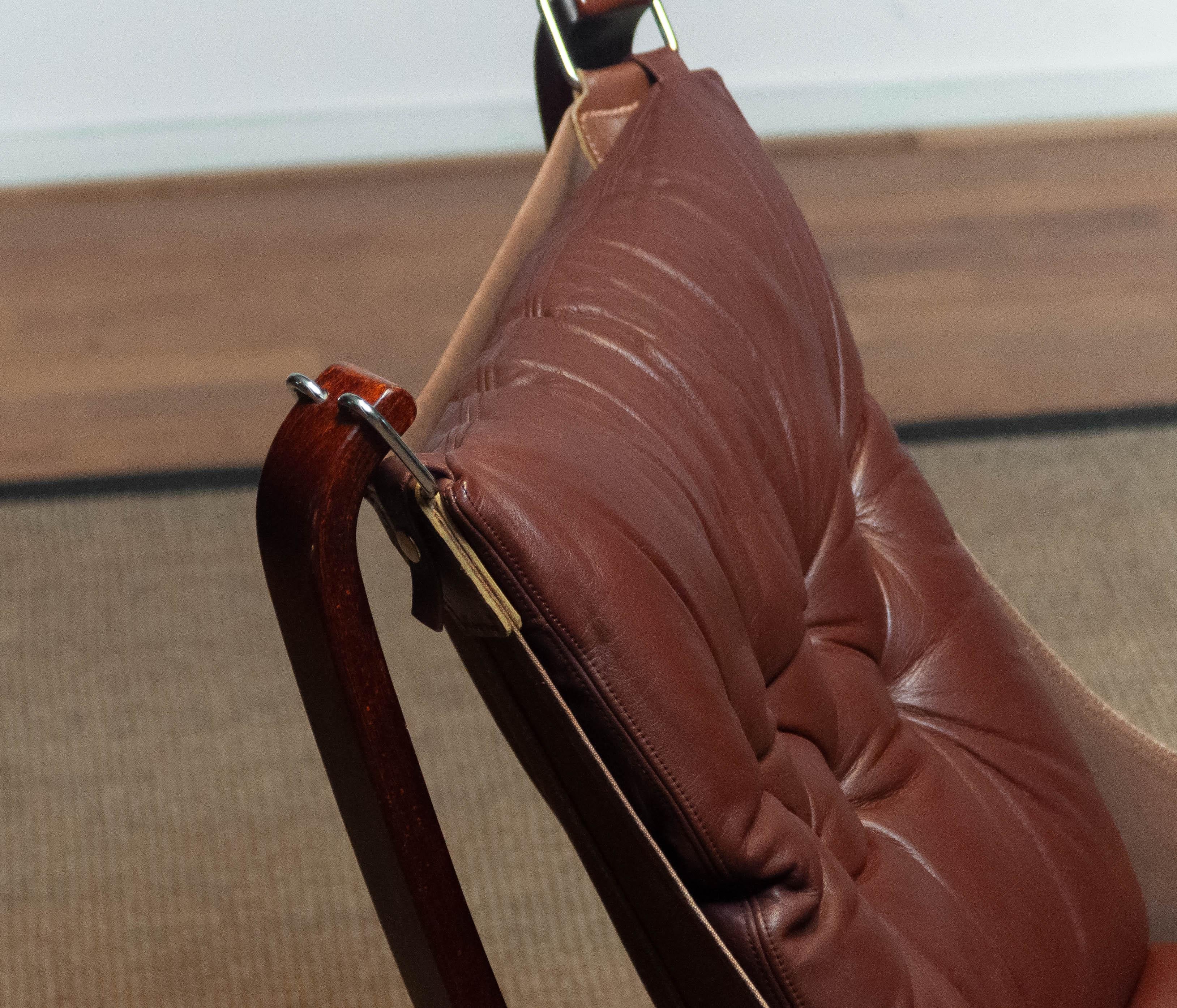 1970's Brown Leather Low Back 'Falcon' Chair By Sigurd Resell For Vatne Mobler 6