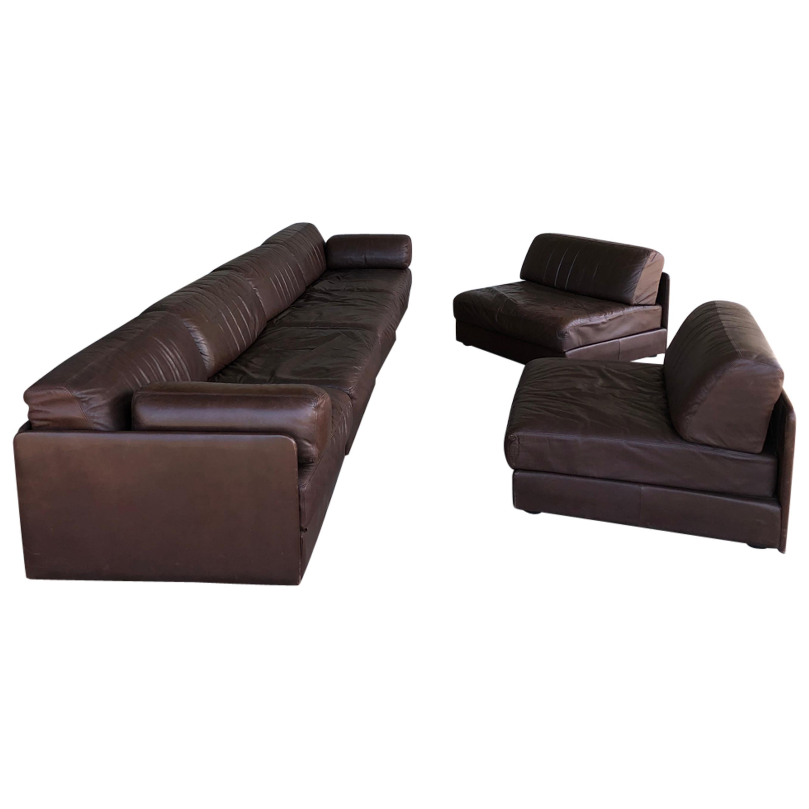 DeSede DS11 Leather Patchwork Modular Sofa at 1stDibs