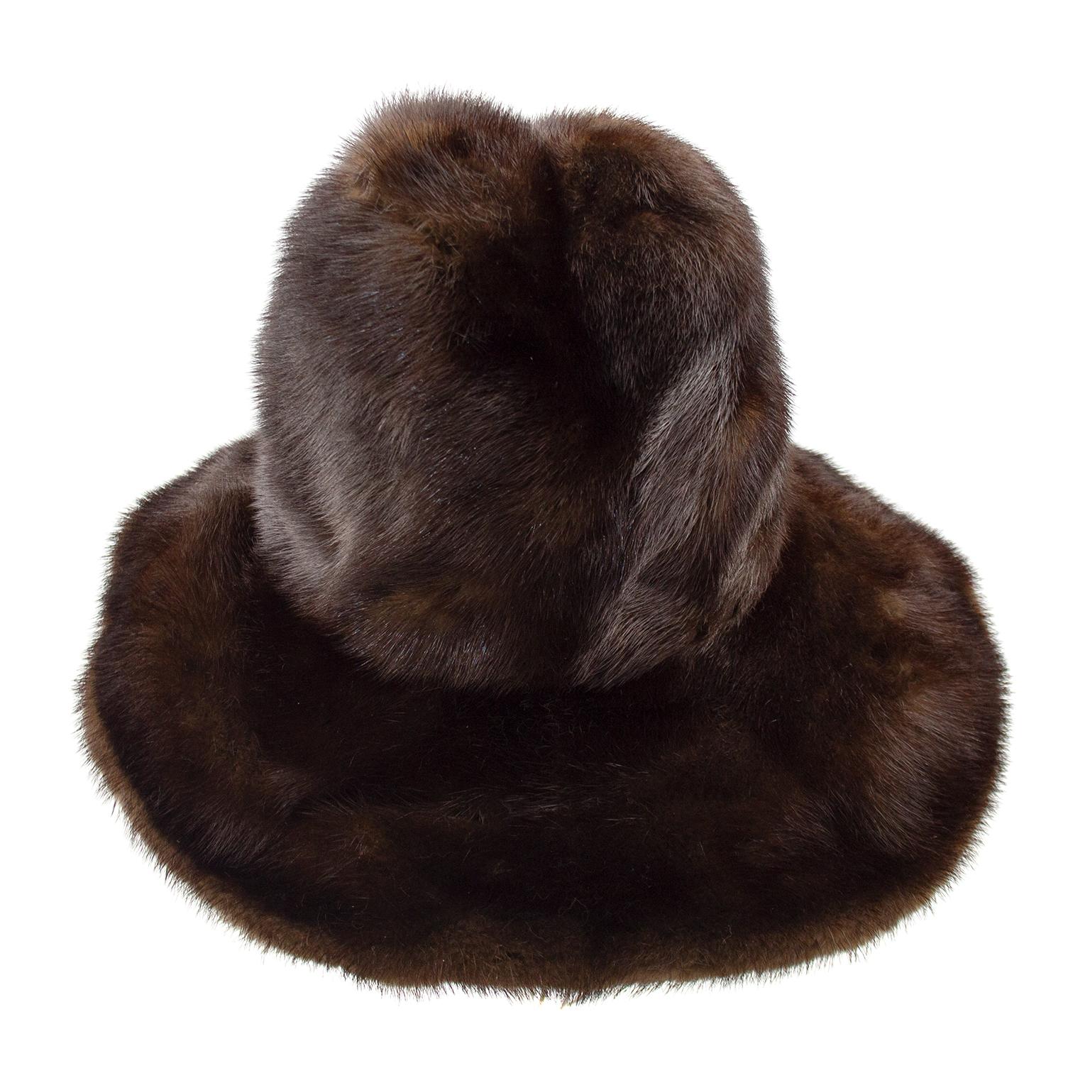 wide brim fur hat