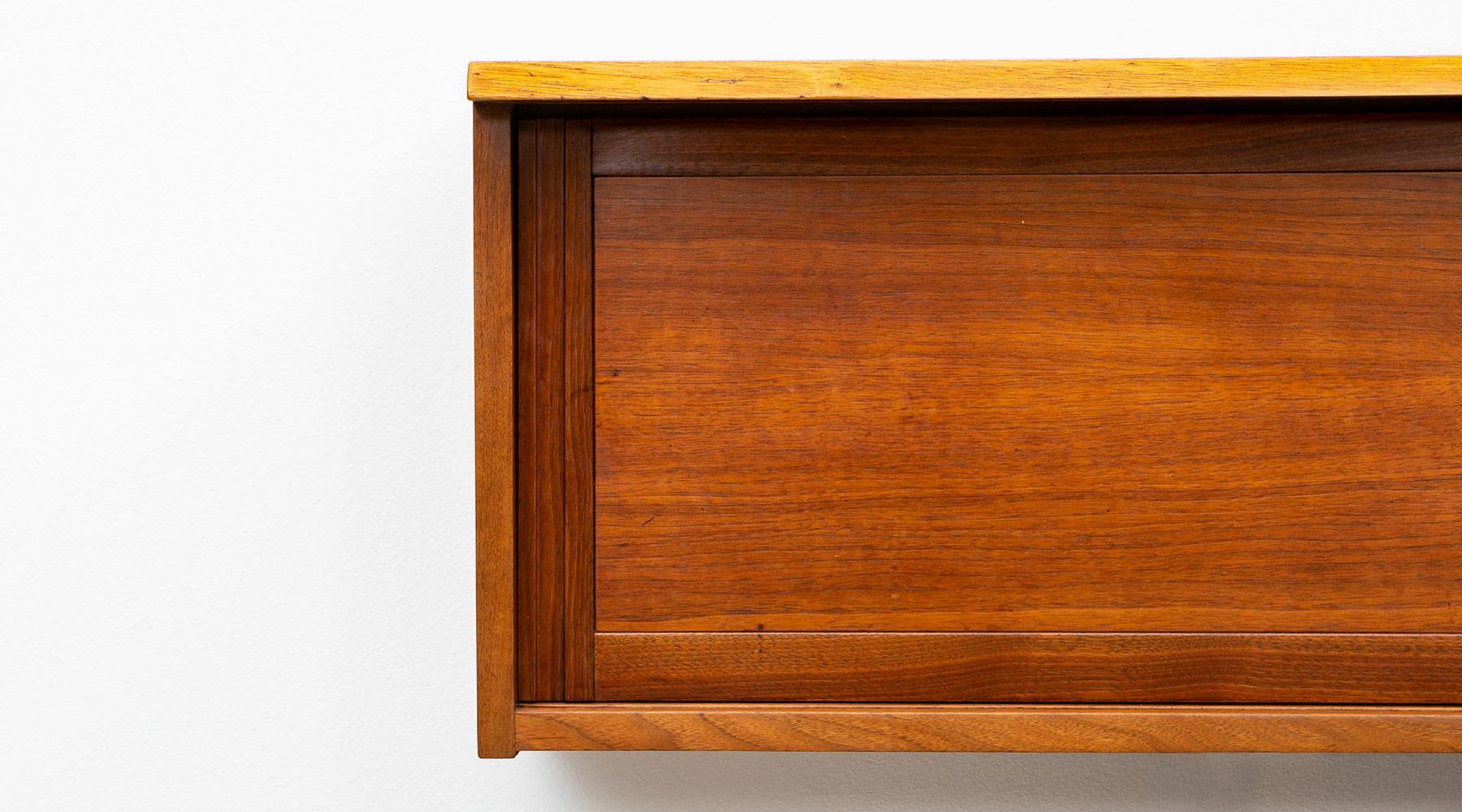 1970s Brown Walnut Wall-Mounted Sideboard by George Nakashima For Sale 3