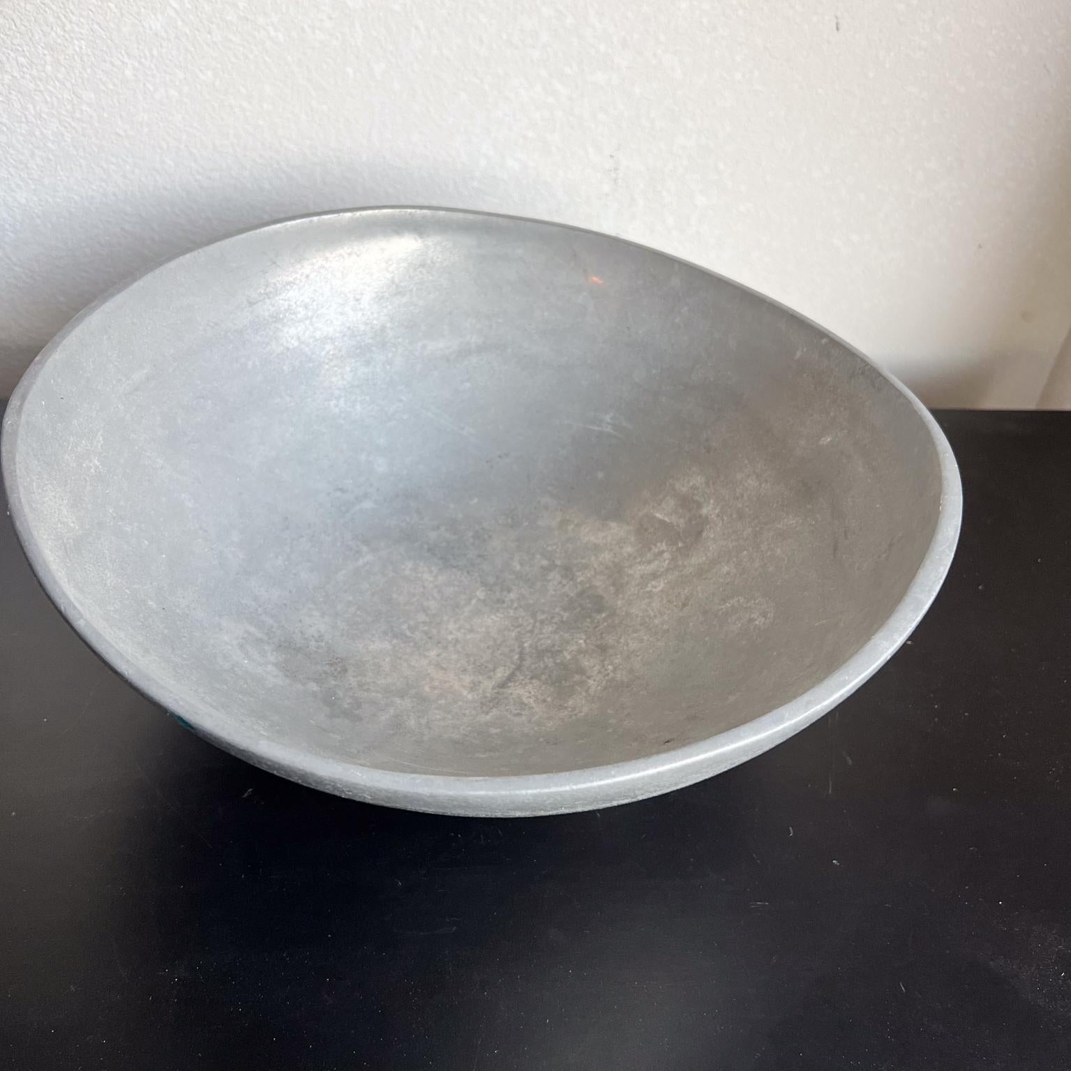 1970 Bruce Fox Design Modernist Silver Metal Footed Bowl (bol à pied en métal argenté) Bon état - En vente à Chula Vista, CA