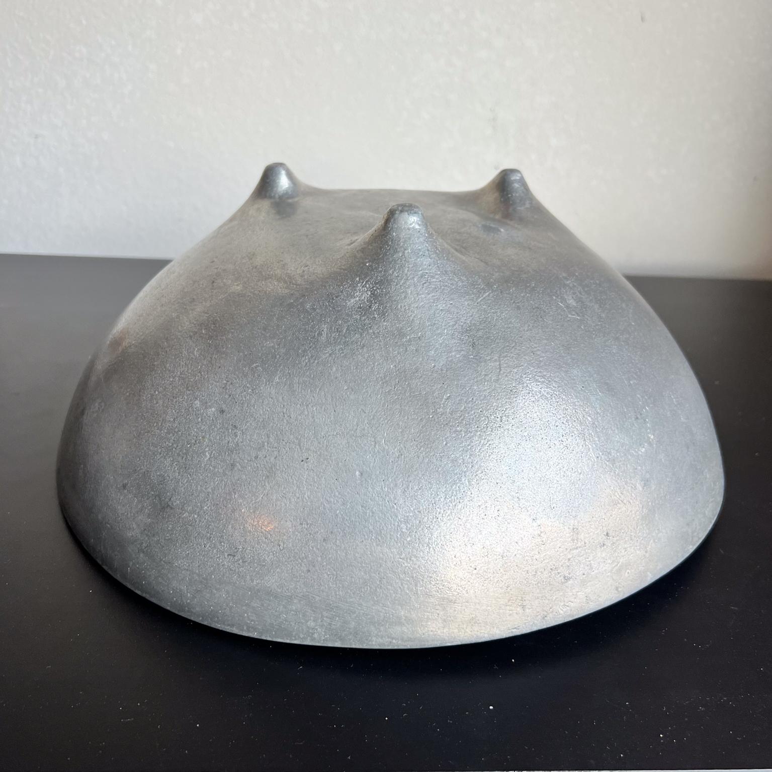 1970 Bruce Fox Design Modernist Silver Metal Footed Bowl (bol à pied en métal argenté) en vente 2