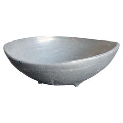 1970 Bruce Fox Design Modernist Silver Metal Footed Bowl (bol à pied en métal argenté)
