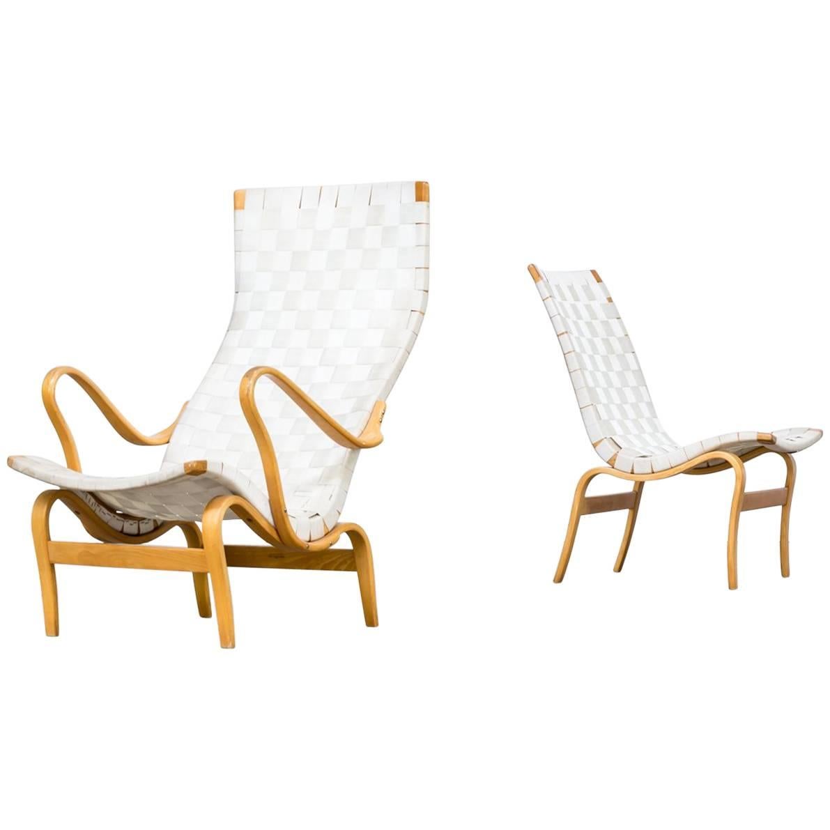 1970s Bruno Mathsson ‘Pernilla’ Chairs for DUX For Sale