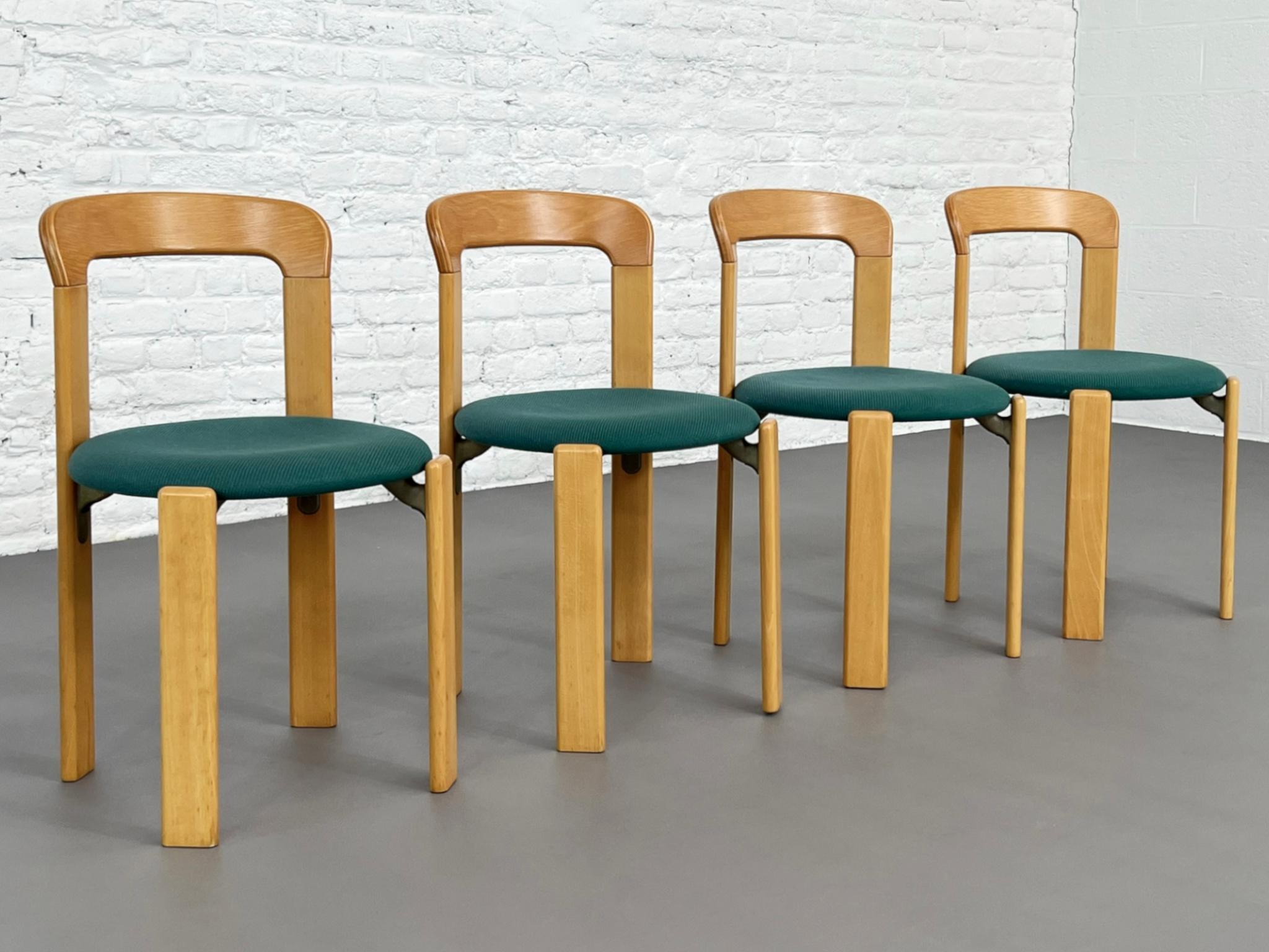 1970s Bruno Rey's Design Dining Set Table and Four Chairs Kusch&Co For Sale 8