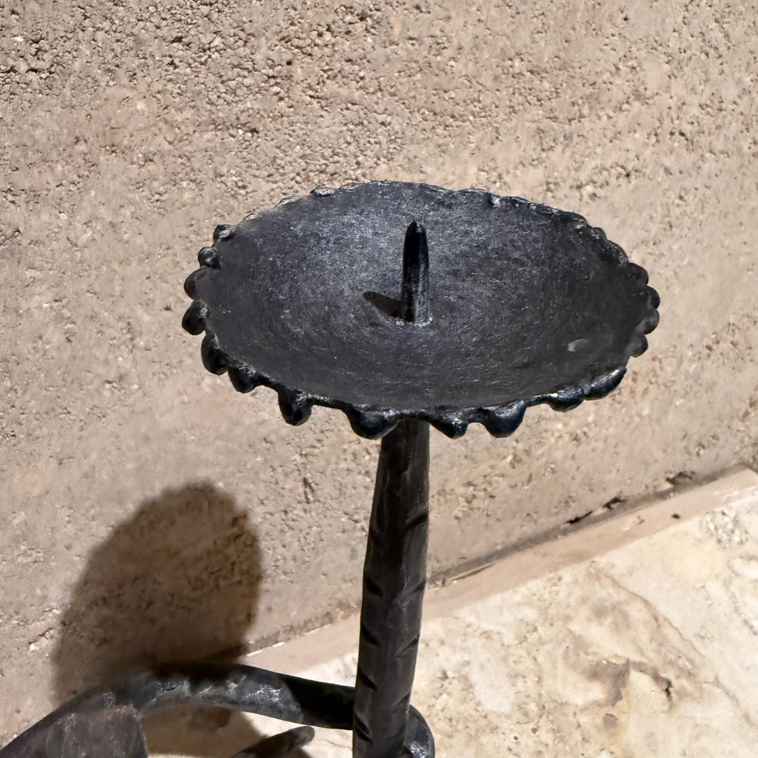 Iron 1970s Brutalist Abstract Candle Holder