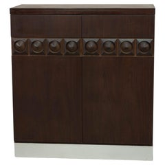 1970's brutalist bar cabinet