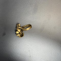 1970s Brutalist Biomorphic Brass Ring attribution Jack Boyd