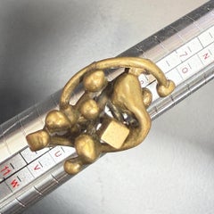 1970s Brutalist Biomorphic Brass Ring attribution Jack Boyd