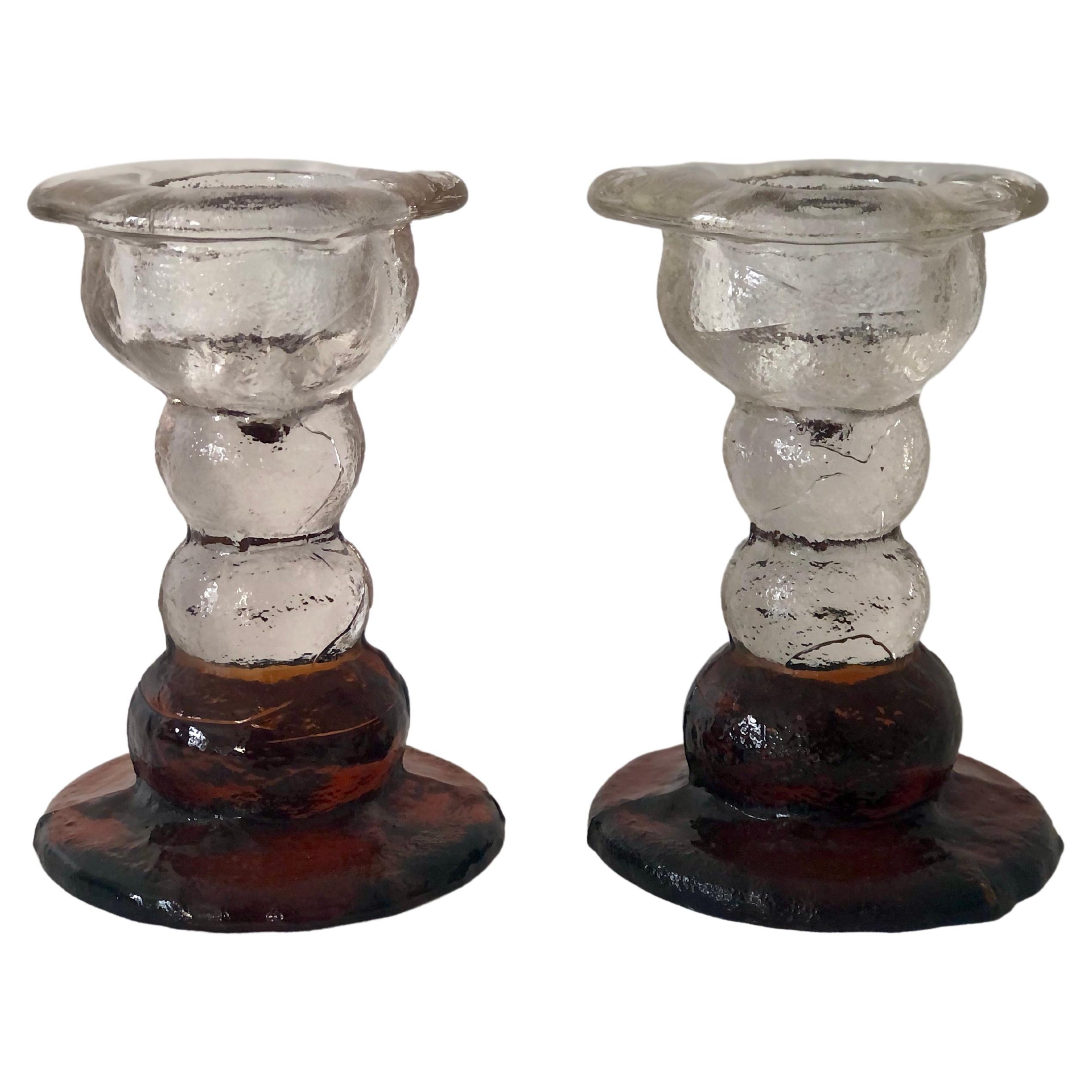 1970s Brutalist Candlesticks by Pertti Santalahti for Humppila, Finland For Sale