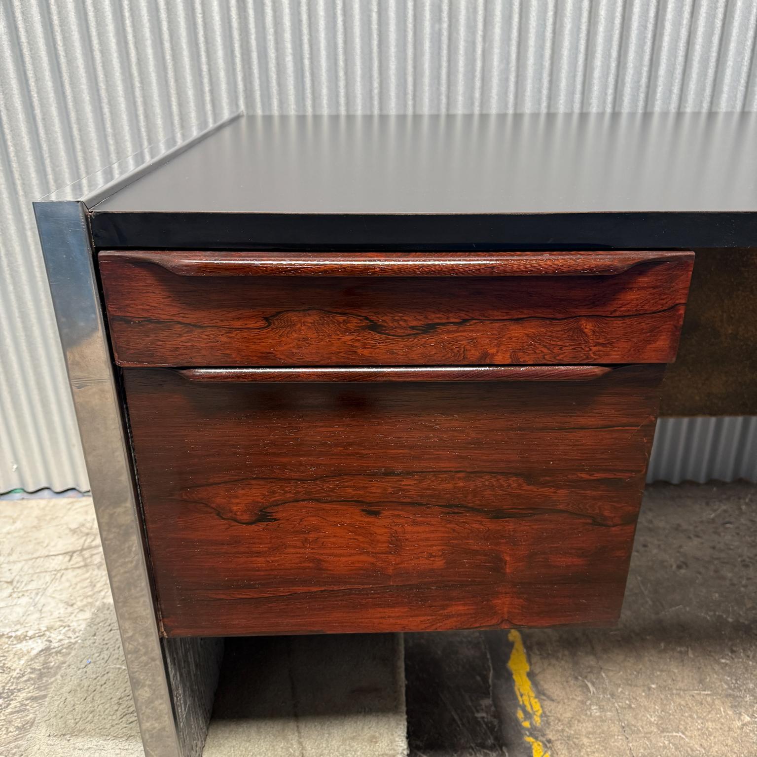 Steel 1970s Brutalist Desk Mccarroll & Gillespe Forms+Surfaces Santa Barbara For Sale