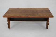1970s Brutalist Dutch Oak Coffee Table