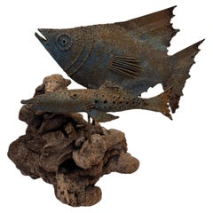 1970's Brutalist Fish sculpture California Mid Century Modern