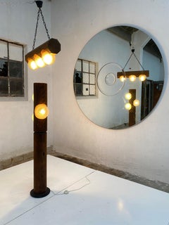 1970s Brutalist Floorlamp + Pendant by Temde Leuchten Germany / Switzerland