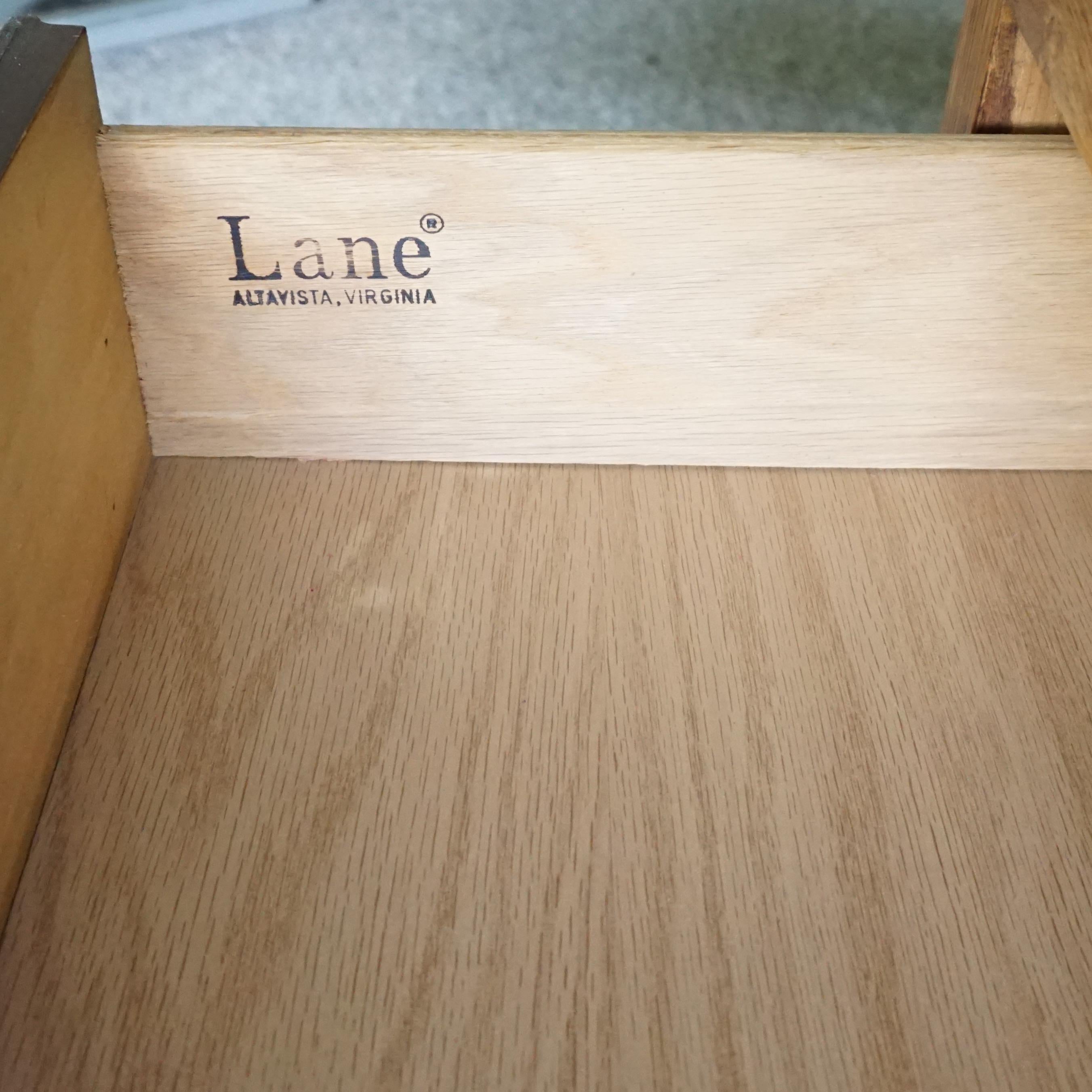 1970s Brutalist Lane Staccato Nightstands with Drawer For Sale 1