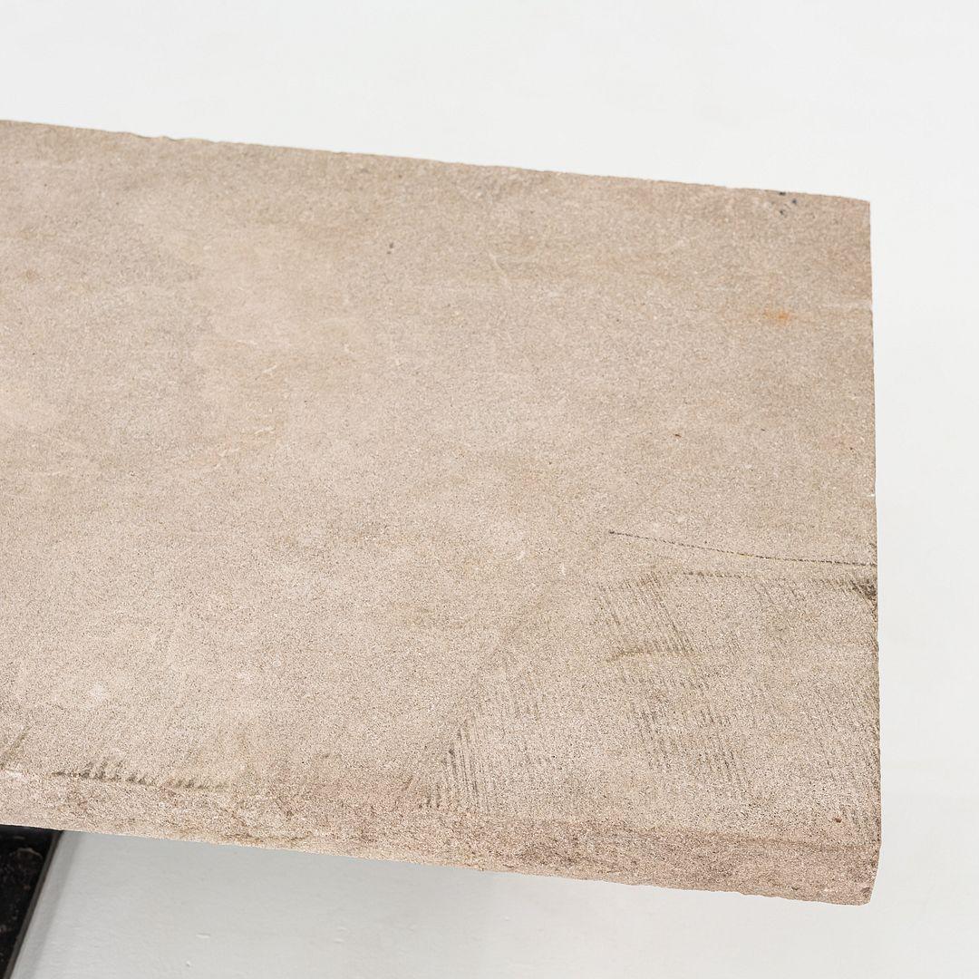 1970s Brutalist Limestone Coffee Table by Don Powell and Robert Kleinschmidt For Sale 4
