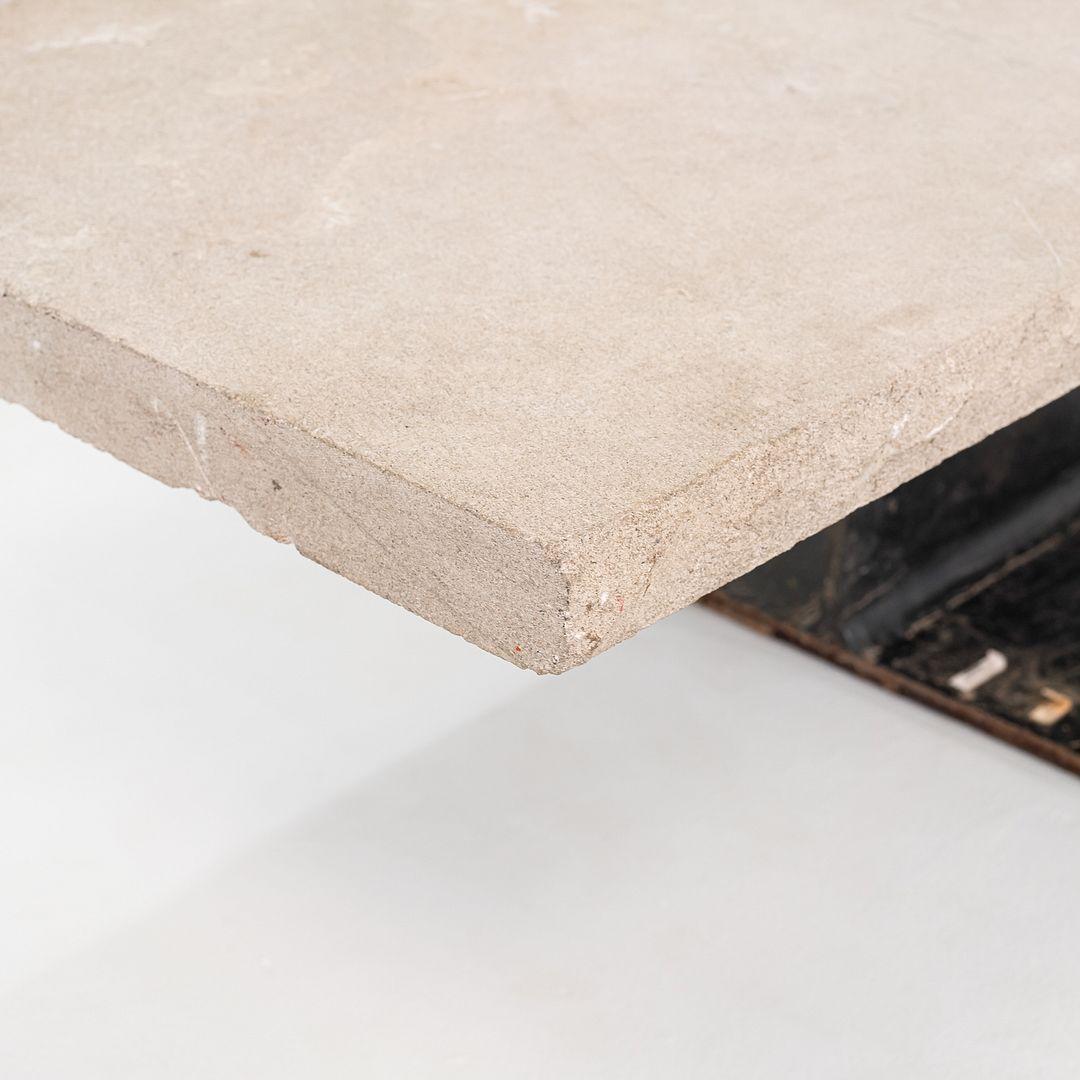 1970s Brutalist Limestone Coffee Table by Don Powell and Robert Kleinschmidt For Sale 2