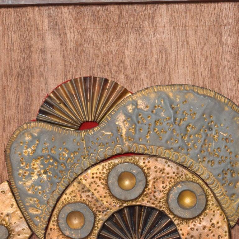 1970s Brutalist Metal Wall Art Abstract Sculpture For Sale 4