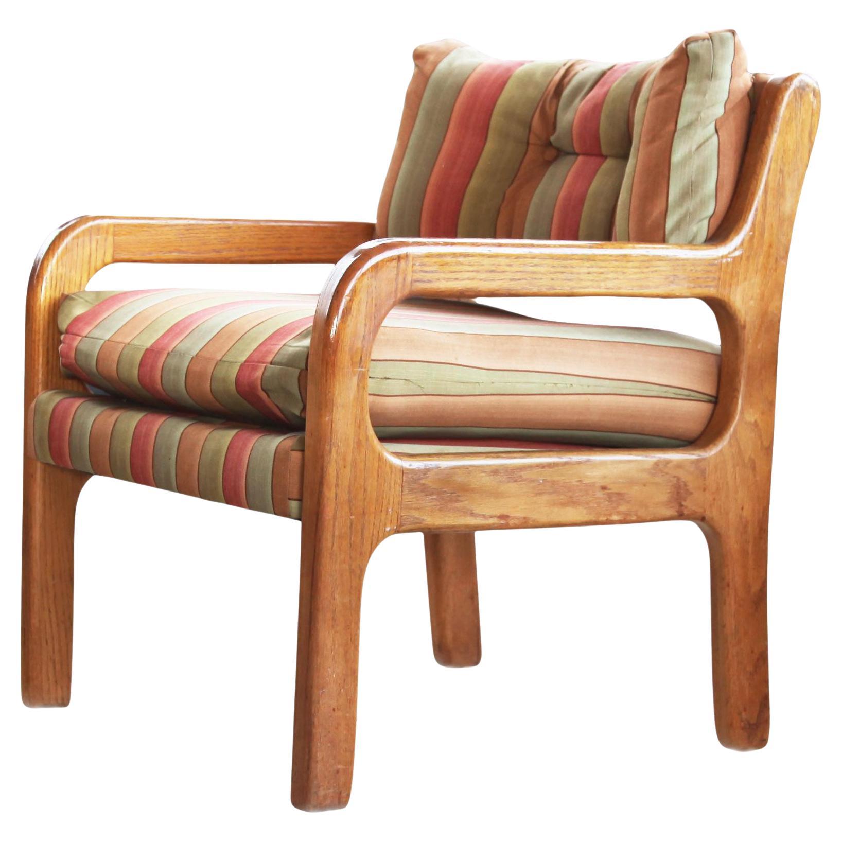 1970 Brutalist Mid Century Modern Lounge Side Chair Armchair--2 Available en vente