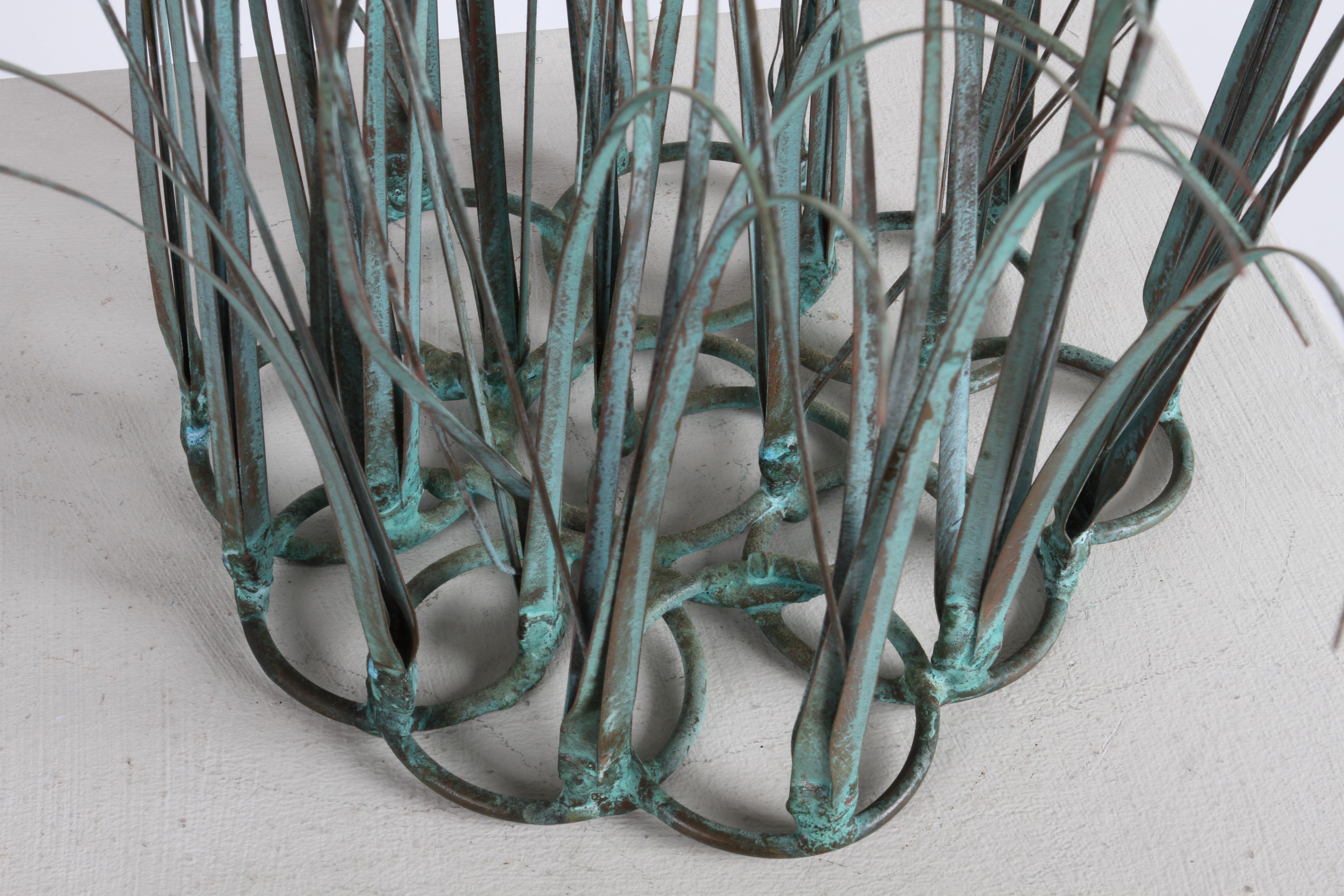 metal cattail sculpture