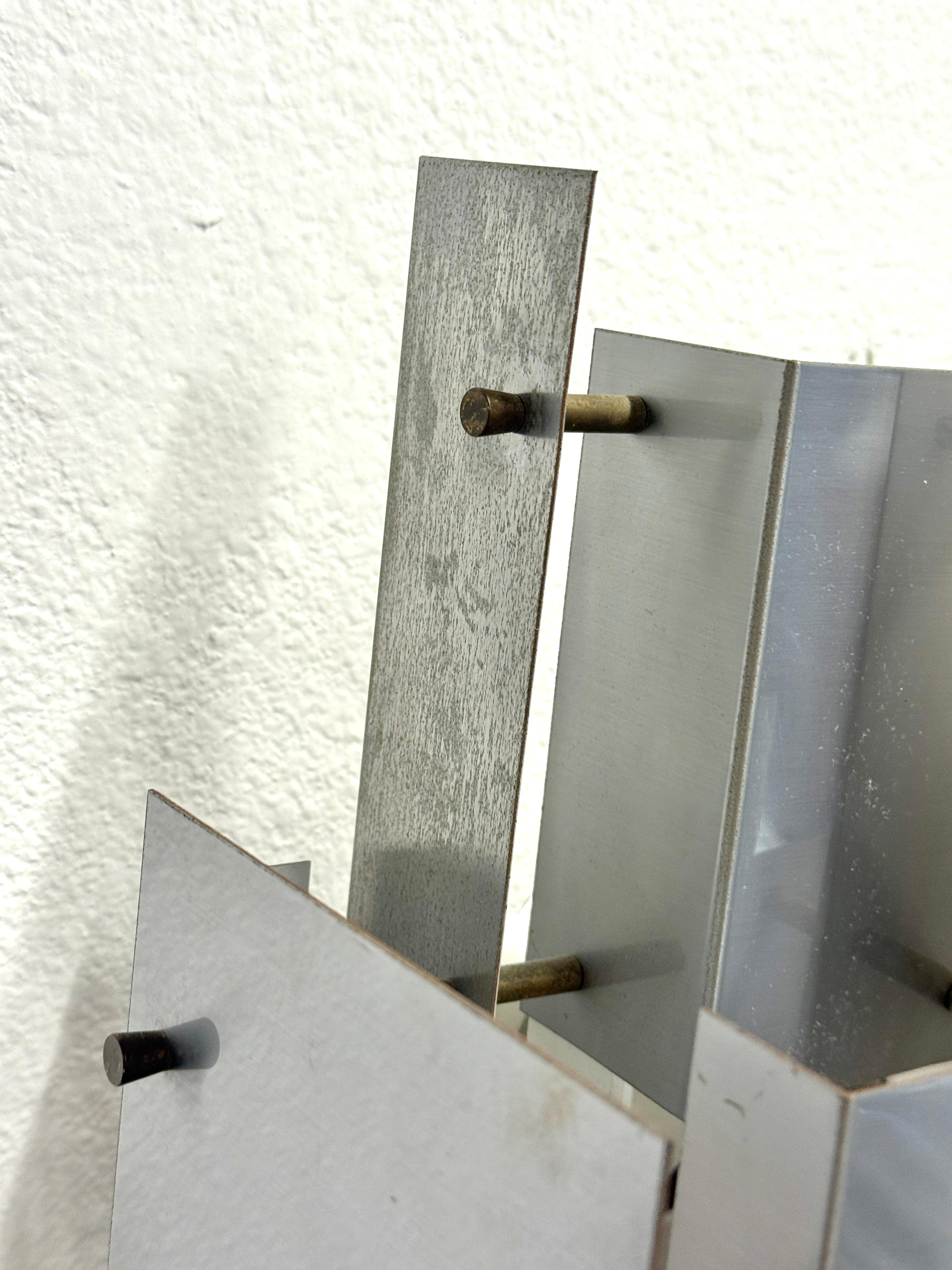 1970’s Brutalist Sonneman Cityscape Sconce For Sale 5