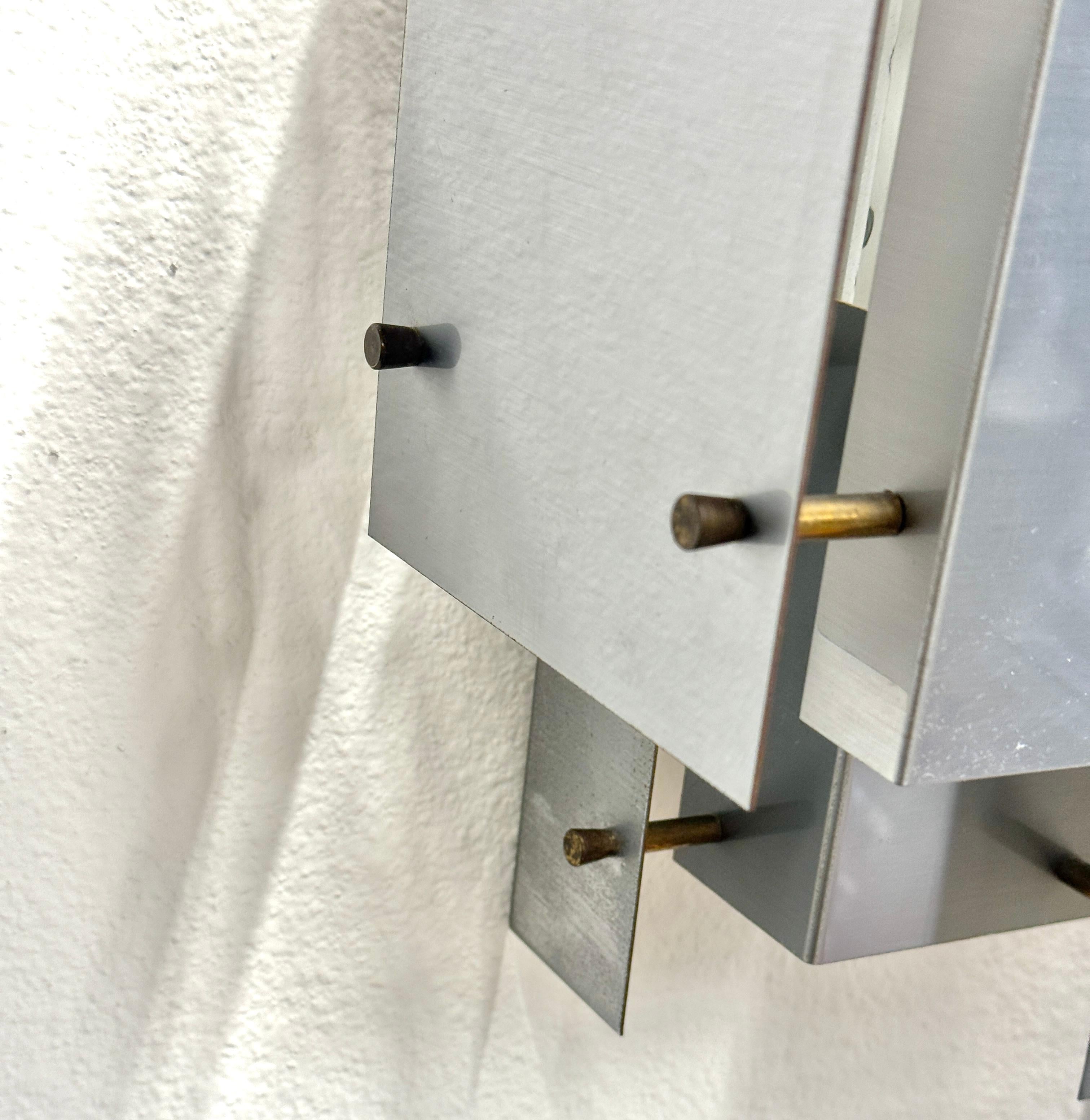 1970’s Brutalist Sonneman Cityscape Sconce For Sale 6