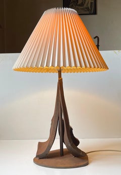 1970s Brutalist Steel Table Lamp made from The Ship Bow of 'Princess Margrethe'