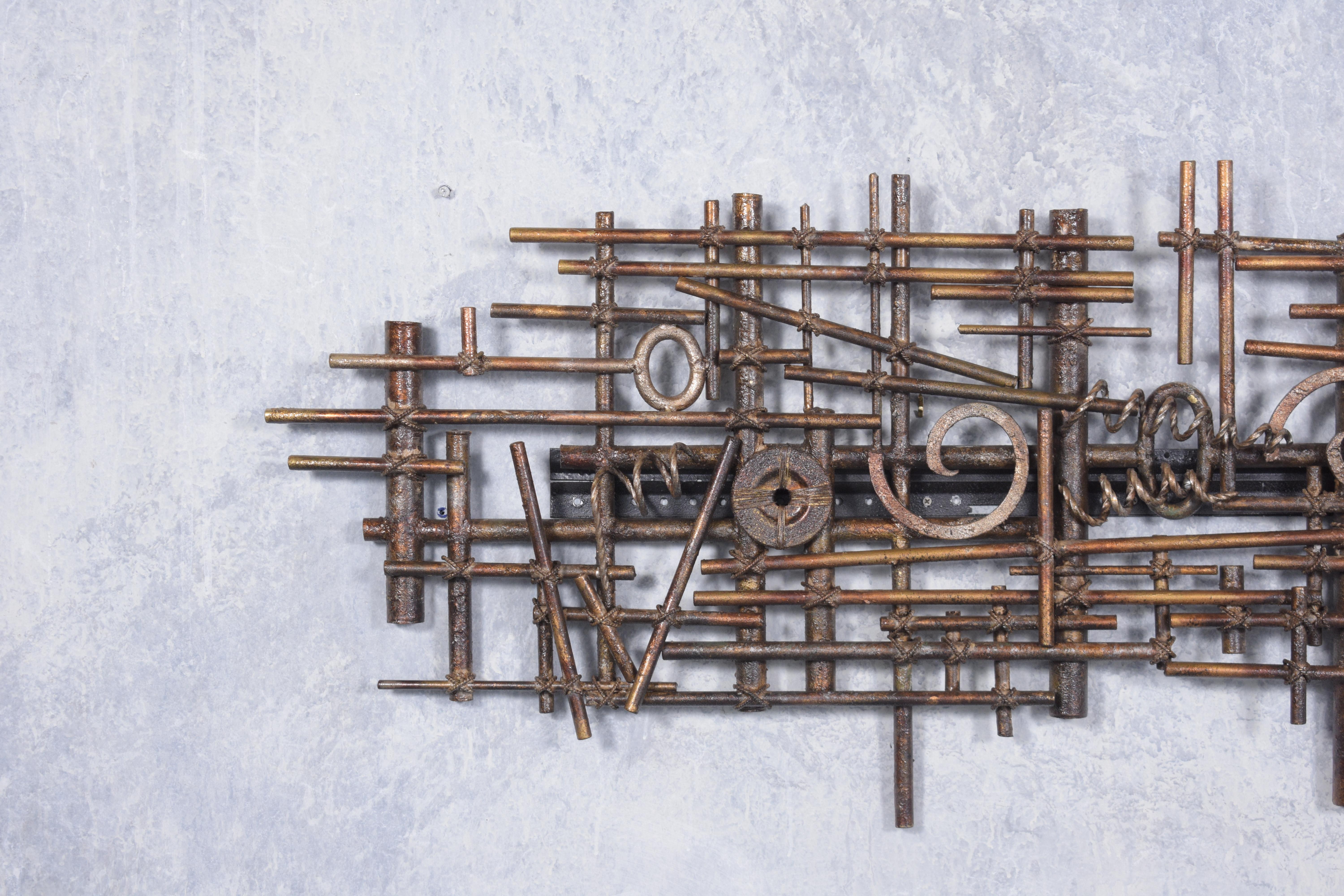 Late 20th Century 1970s Brutalist Wall Sculpture: Bold & Innovative Design For Sale