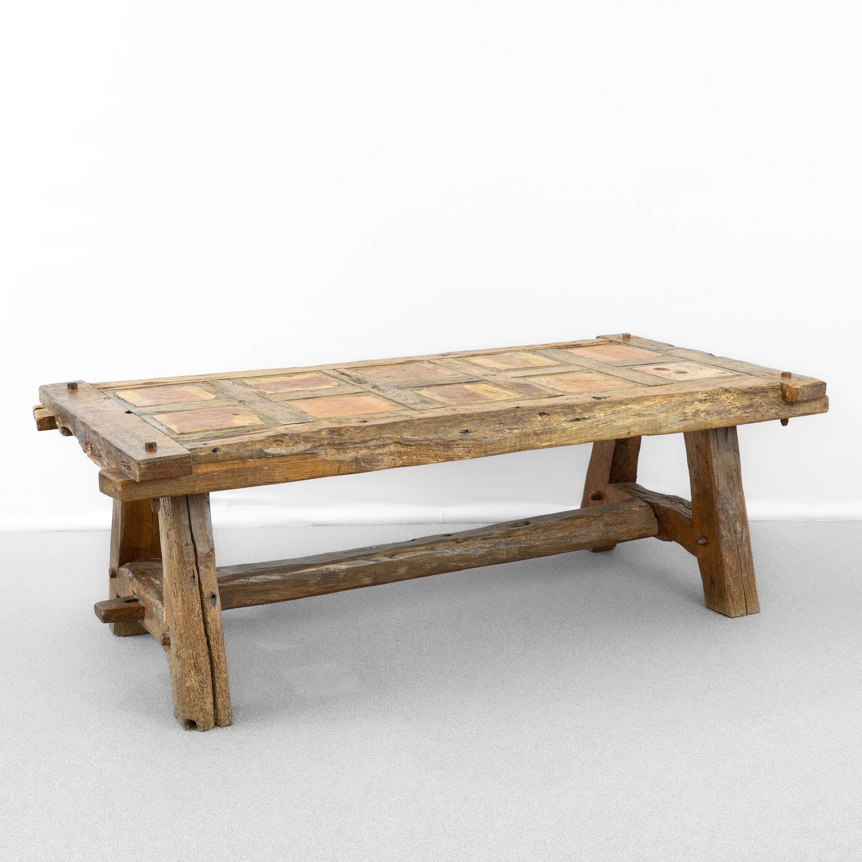 1970’s Brutalist Tile Coffee Table by Maison De Tonge For Sale 3