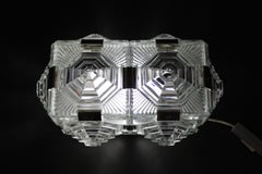1970s Brutalist Wall Glass Light by Kamenicky Senov, Czechoslovakia