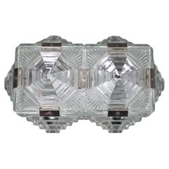 1970s Brutalist Wall Glass Light by Kamenicky Senov, Czechoslovakia